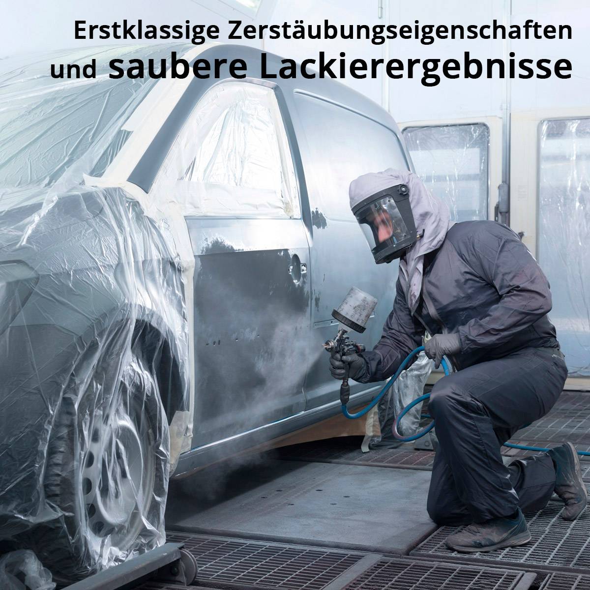 STAHLWERK HVLP Lackierpistole SG-250 ST Sprühpistole mit 650 ml Fließbecher