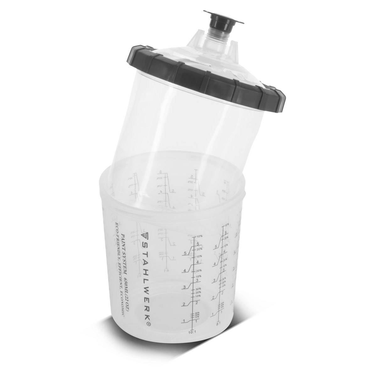 STAHLWERK HVLP Lackierpistole SG-250 ST Sprühpistole mit 650 ml Fließbecher