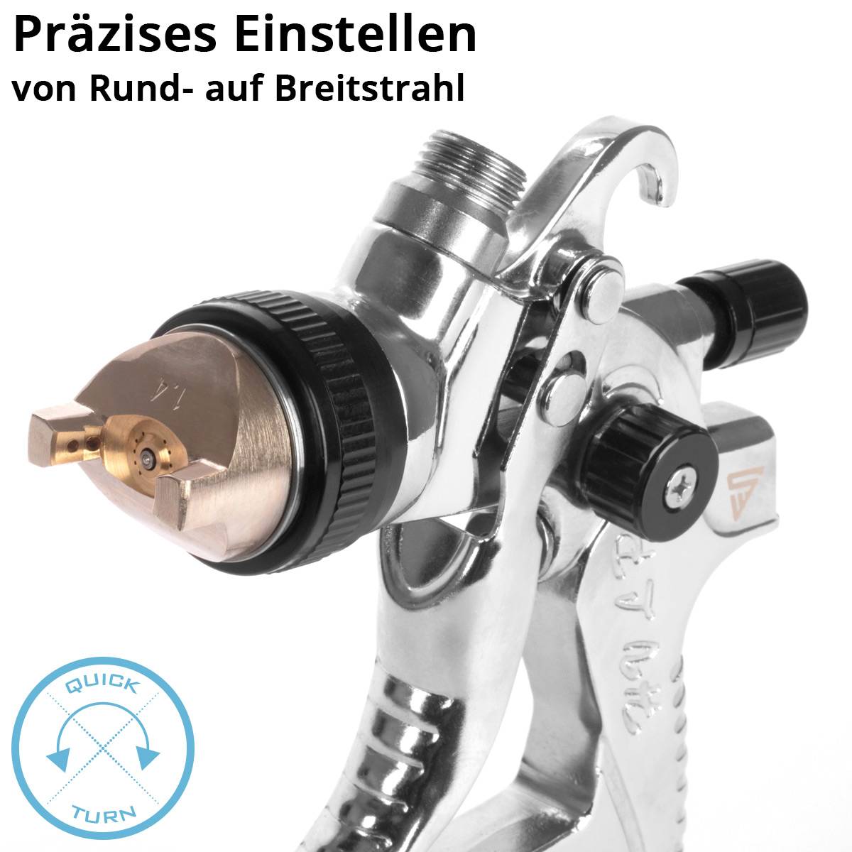 STAHLWERK HVLP Lackierpistole SG-250 ST Sprühpistole mit 650 ml Fließbecher