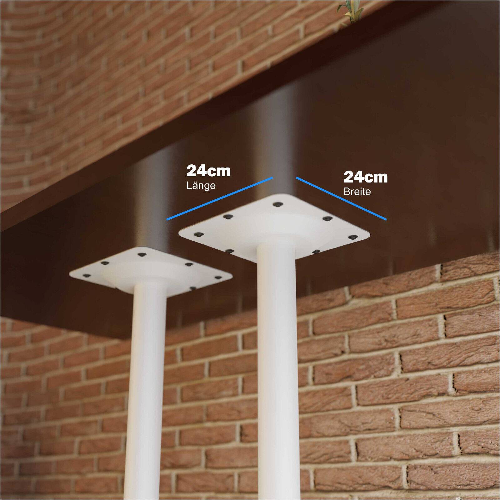 Tischgestell Modell „München“ Weiss in Single, Doppelt oder Stehtisch Variante zur Auswahl Doppelt 110cm