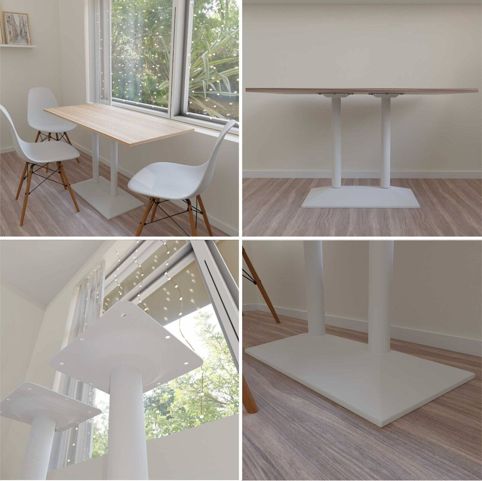 Tischgestell Modell „München“ Weiss in Single, Doppelt oder Stehtisch Variante zur Auswahl Doppelt