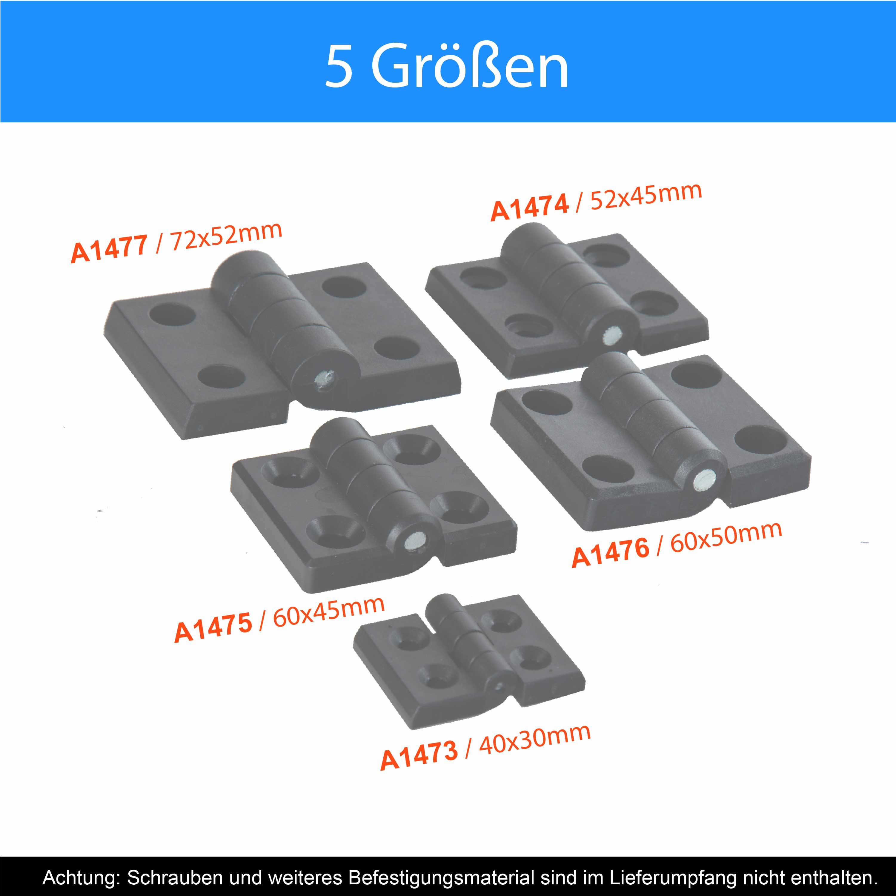 Kunststoffscharnier Nylon Kunststoff Plastik Scharnier Türband Möbelscharnier 40x30mm