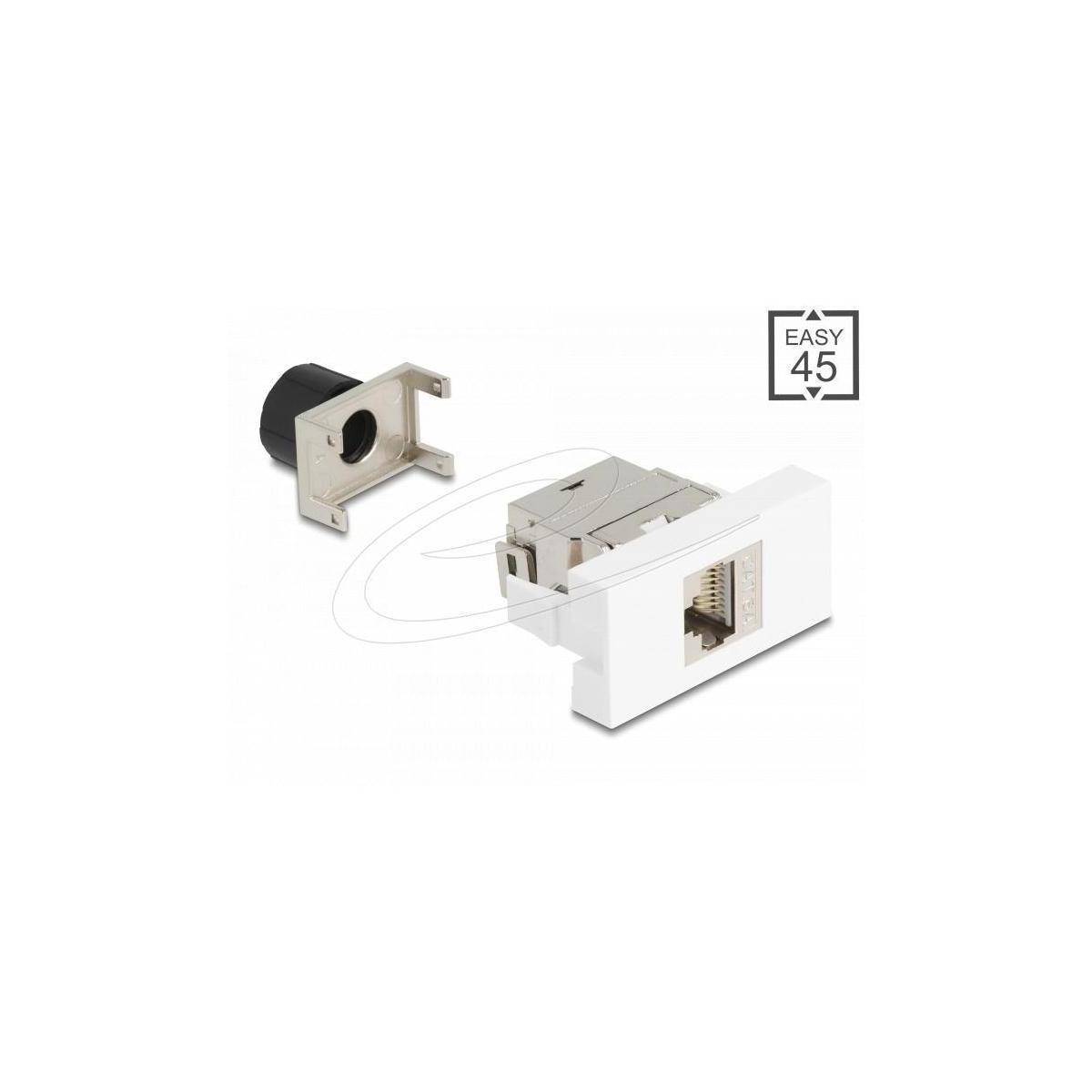 Delock Easy 45 Modul RJ45 Buchse zu LSA Cat.6A 180 werkzeugfrei