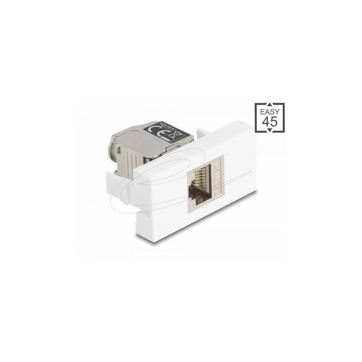 Delock Easy 45 Modul RJ45 Buchse zu LSA Cat.6A mit LED