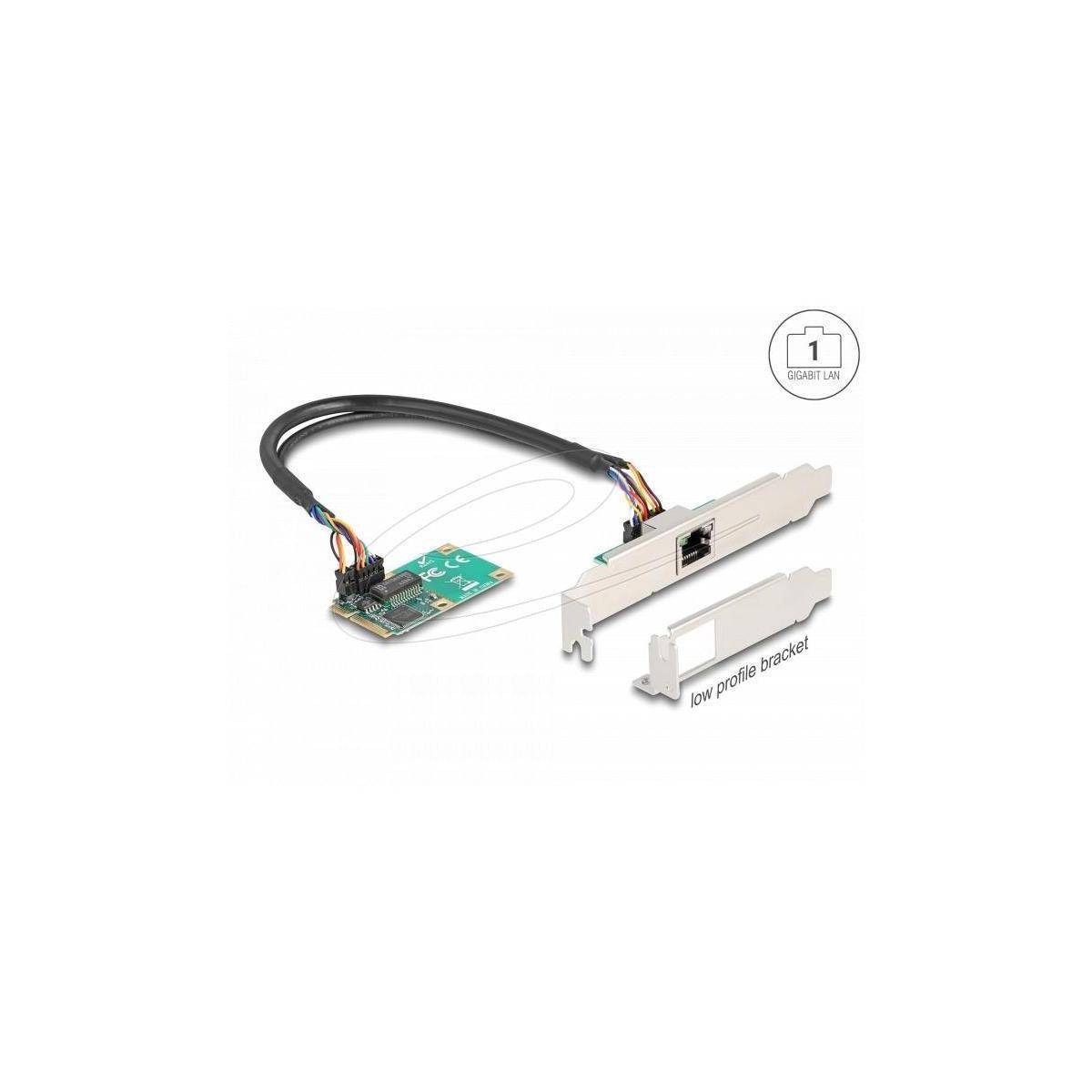 Delock Mini PCIe IO PCIe full size 1 x RJ45 Gigabit LAN