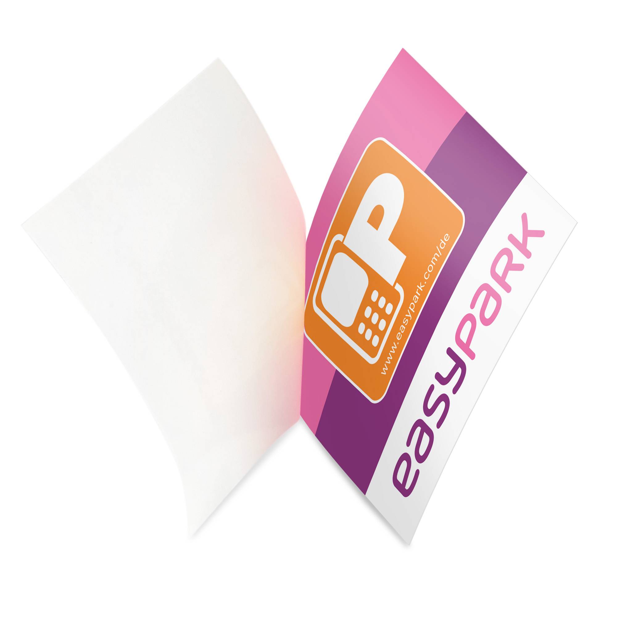 3x EASYPARK EASY PARK Hinterglasaufkleber Ticket Aufkleber Vignette KFZ Auto Park APP Sticker Parkplakette (6 x 6 cm, UV Schutz, wiederablösbar)