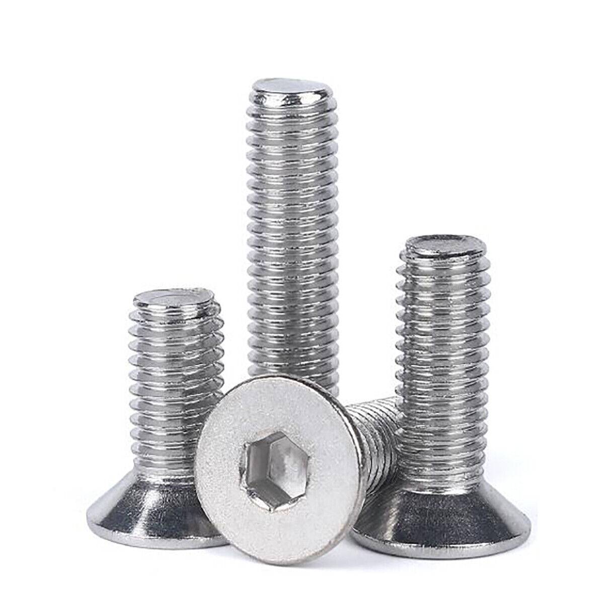 10 Stück Senkschrauben DIN 7991 ISO 10642 galv. verzinkt 8.8 Maschinenschraube M6x6mm