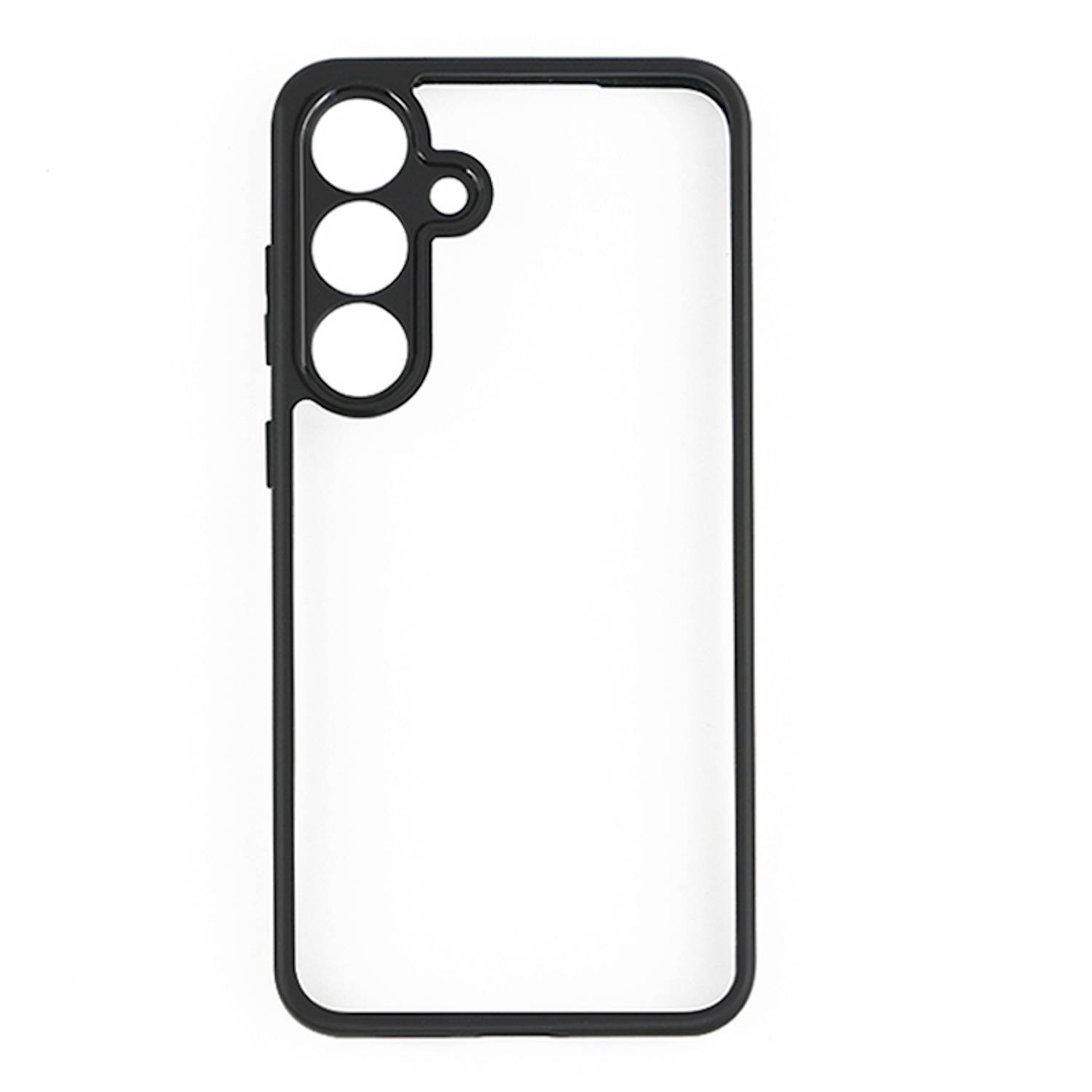 Für Samsung Galaxy S25 Frosted TPU + Transparent PC Schutz Hülle Cover Schwarz