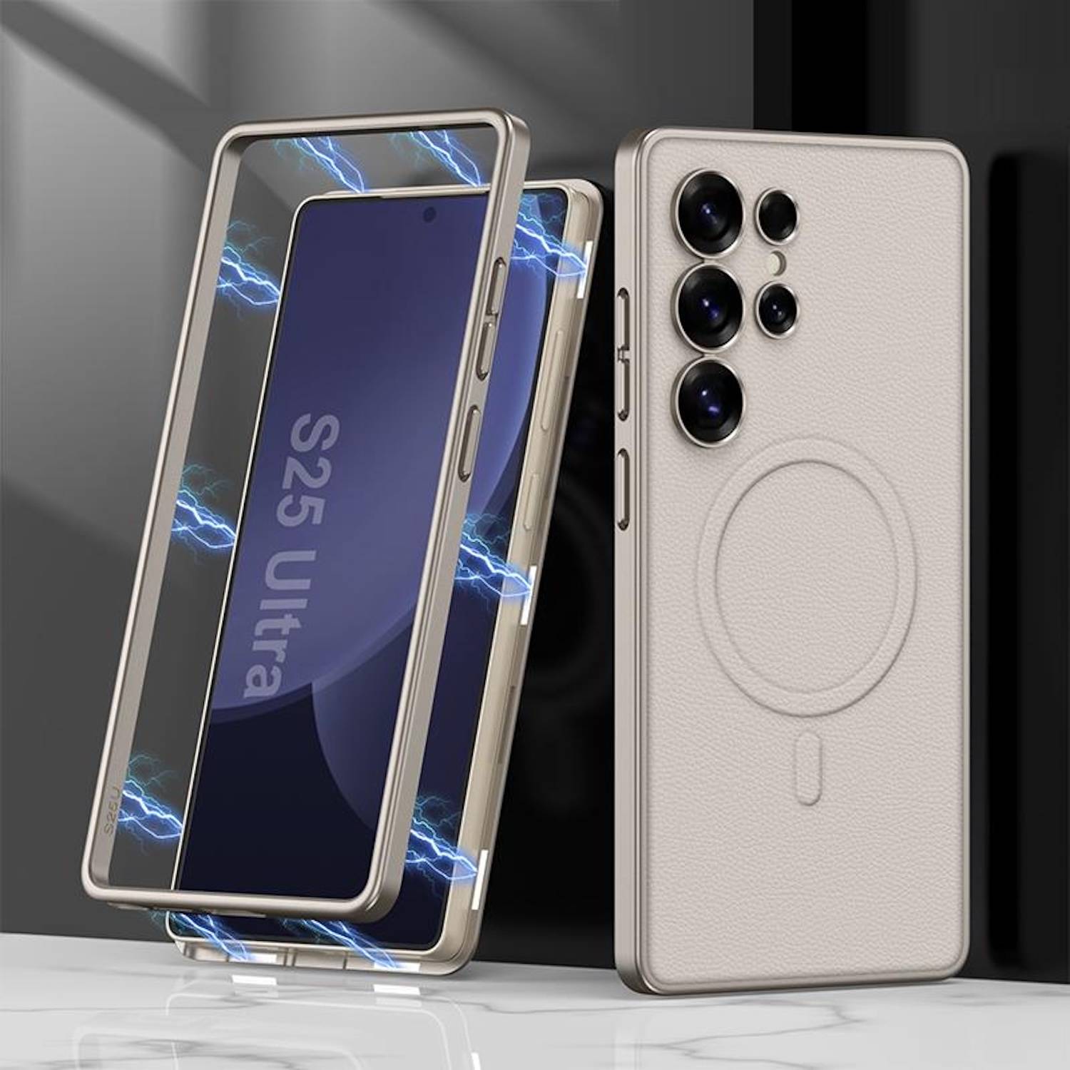 Für Samsung Galaxy S25 Ultra GKK MagSafe Kunstleder Schutz Hülle Case Titan
