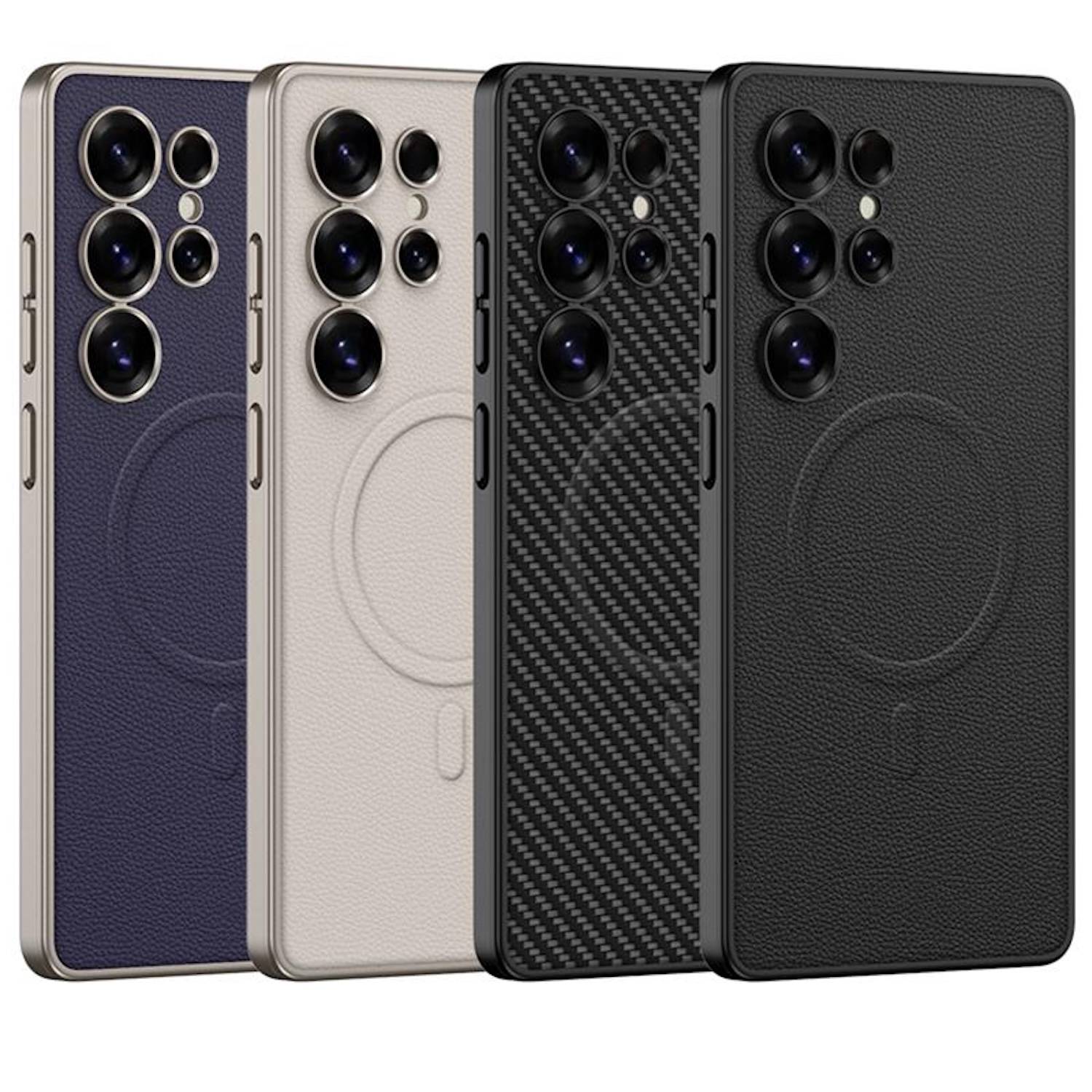 Für Samsung Galaxy S25 Ultra GKK MagSafe Kunstleder Schutz Hülle Cover Lila