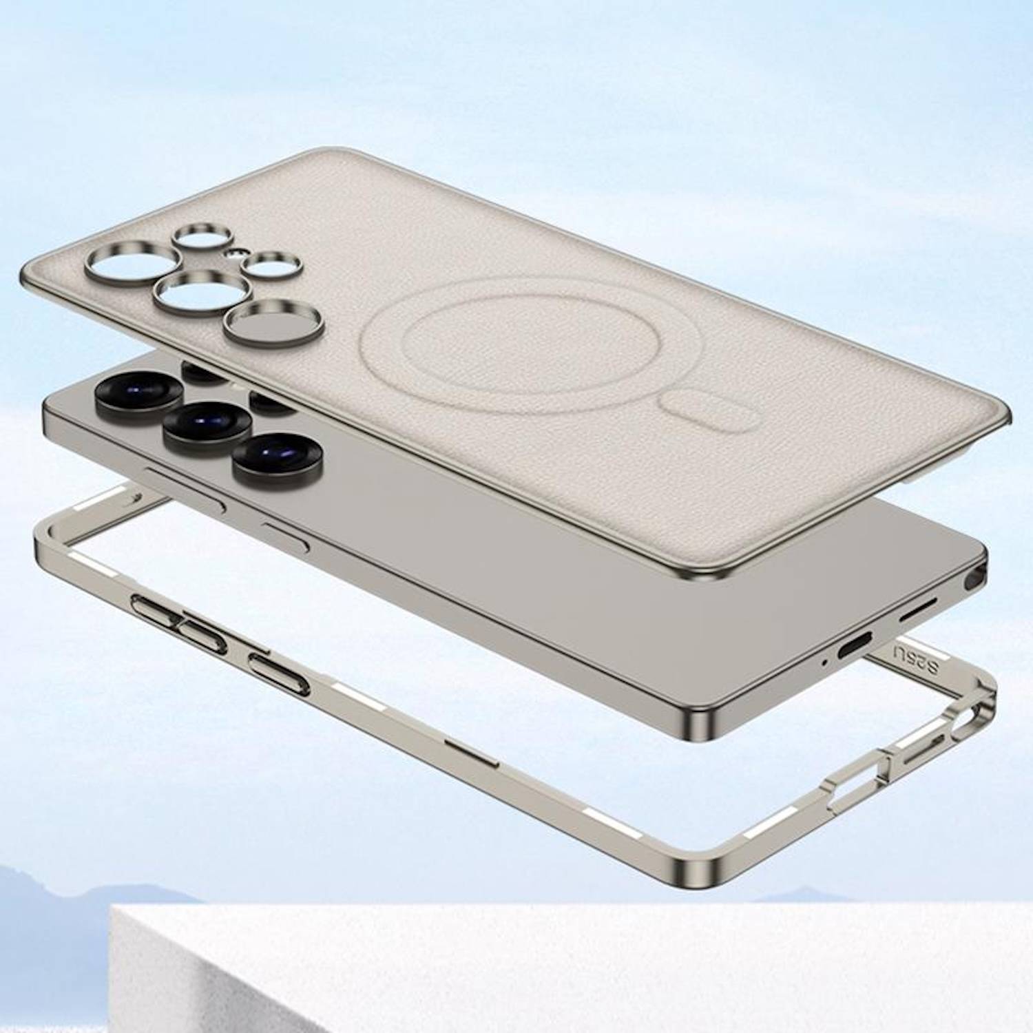 Für Samsung Galaxy S25 Ultra GKK MagSafe Kunstleder Schutz Hülle Cover Lila