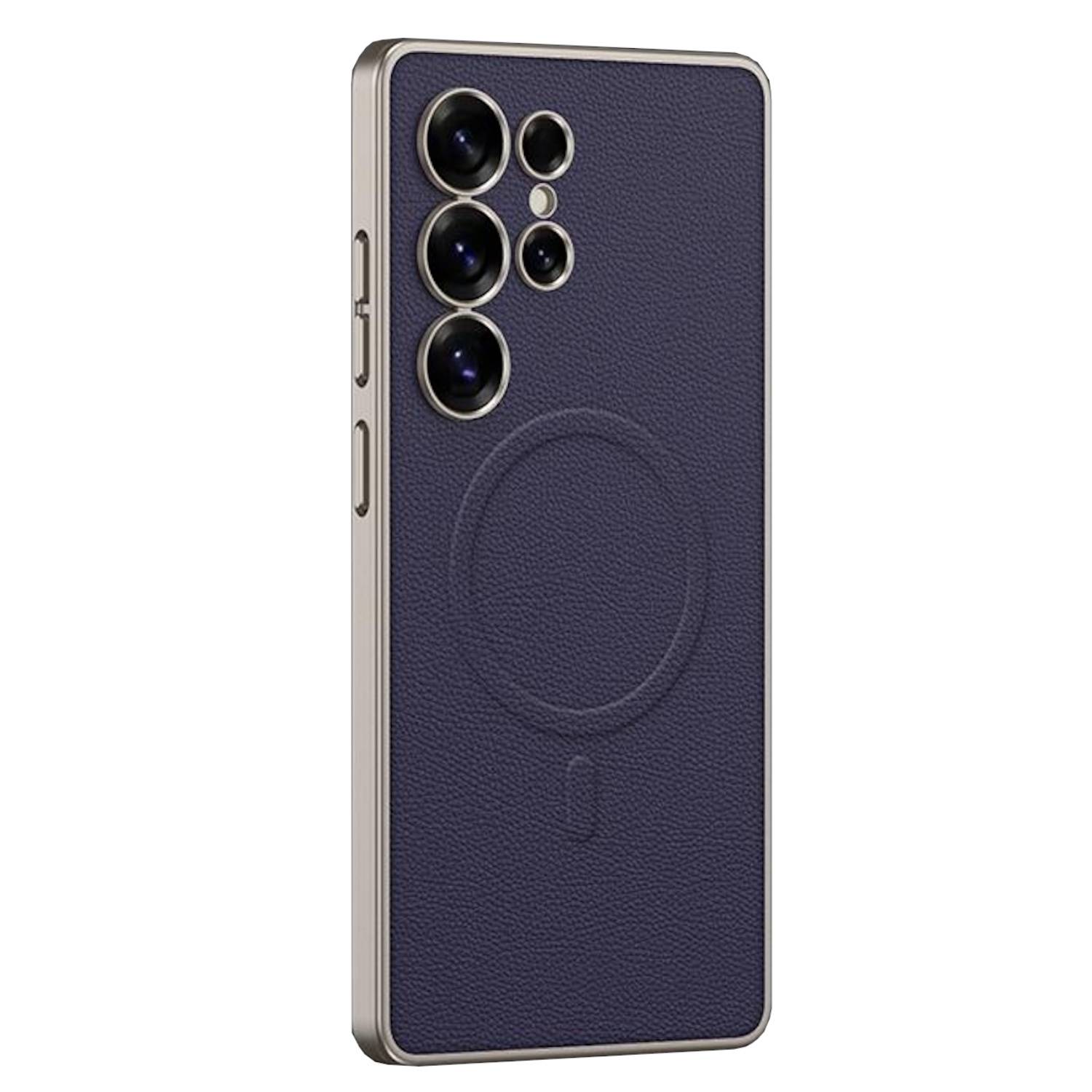 Für Samsung Galaxy S25 Ultra GKK MagSafe Kunstleder Schutz Hülle Cover Lila