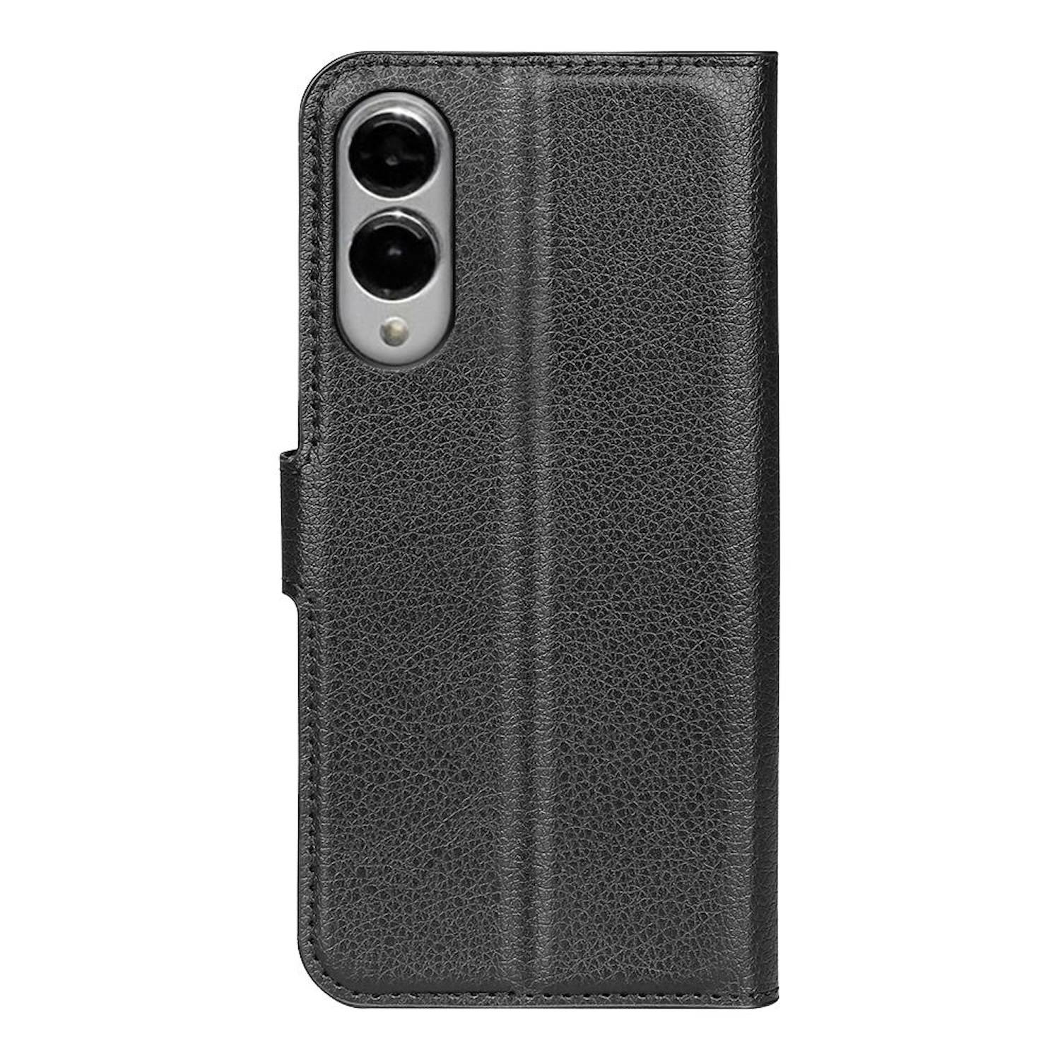 Für Samsung Galaxy S25 Edge 5G Kunstleder Book Wallet Handy Tasche Schwarz + 9H Hart Glas