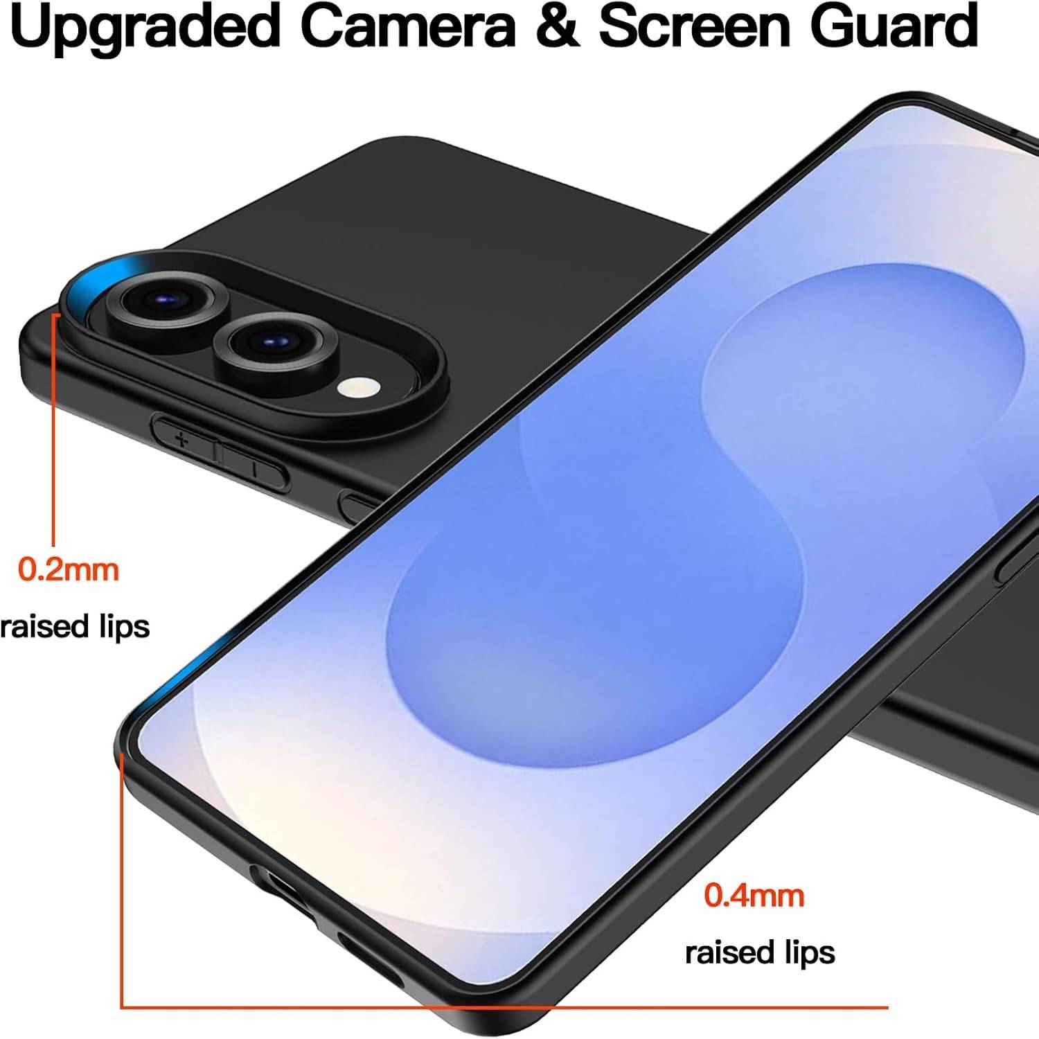 Für Samsung Galaxy S25 Edge 5G Silikon TPU Schutz Handy Hülle Schwarz + H9 Hart Glas Folie