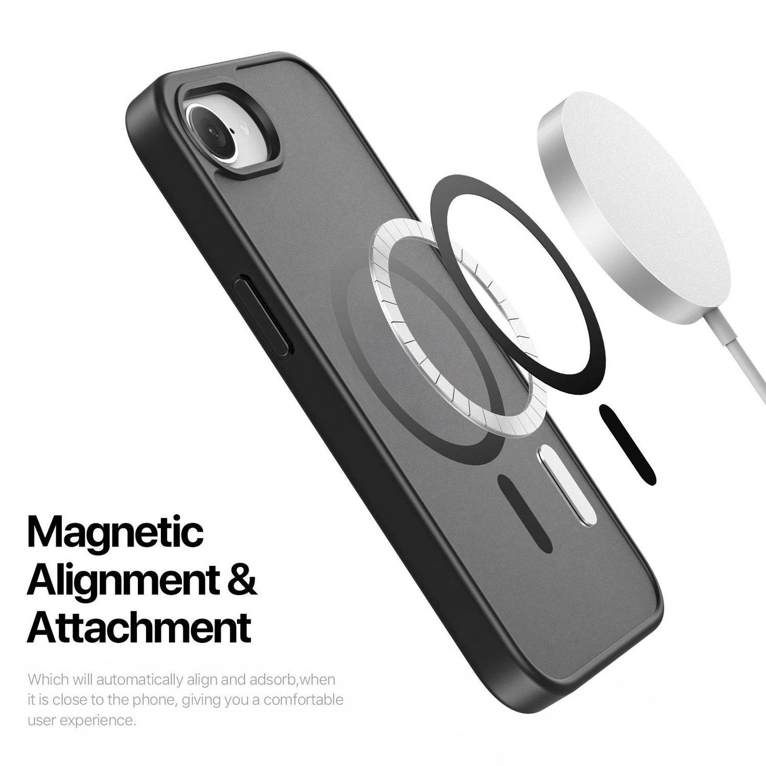 Für Apple iPhone 16e DUX DUCIS Series MagSafe TPU Hybrid Schutz Hülle Schwarz