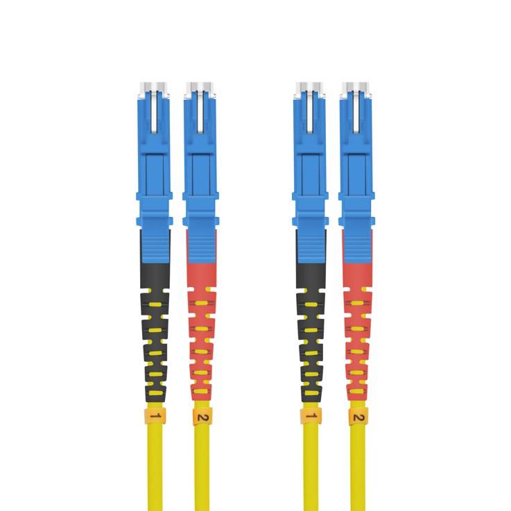 LWL Patchkabel E2000®/E2000® (LSH) Duplex 9/125µm OS2 gelb 2,0m