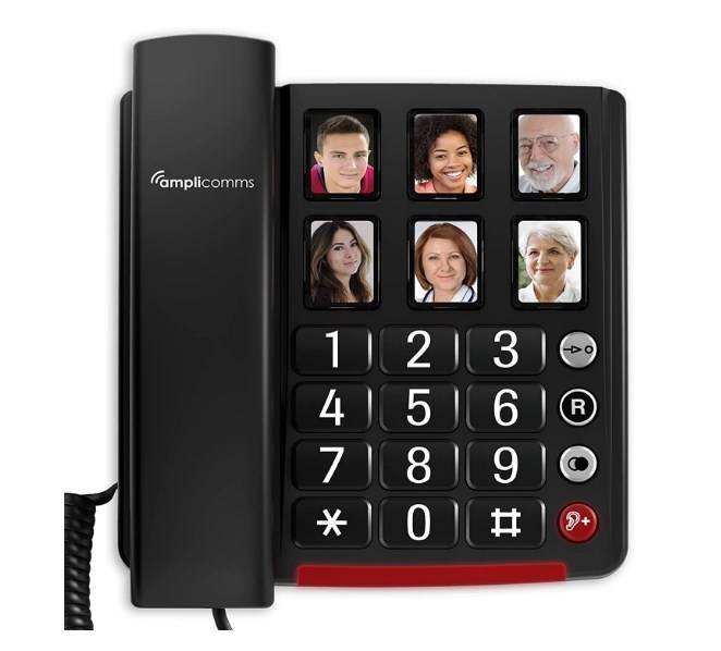 amplicomms BIGTel 40 plus, Großtastentelefon Dark Grey