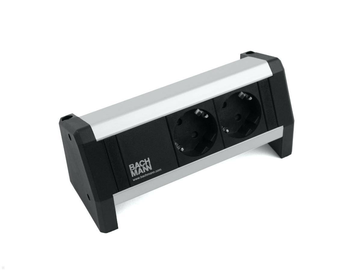 Bachmann DESK Tischsteckdose 2-fach, Farbe: Inox