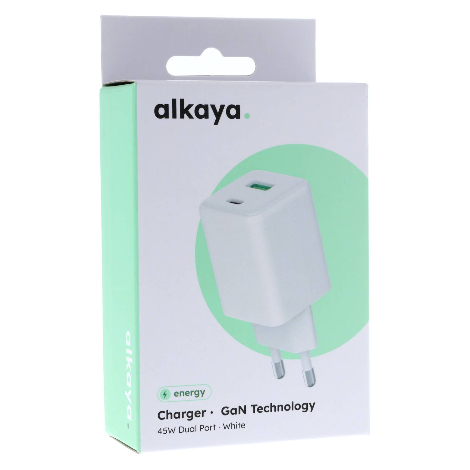 alkaya NEXUS-Laderät mit GaN-Technologie 45W weiss