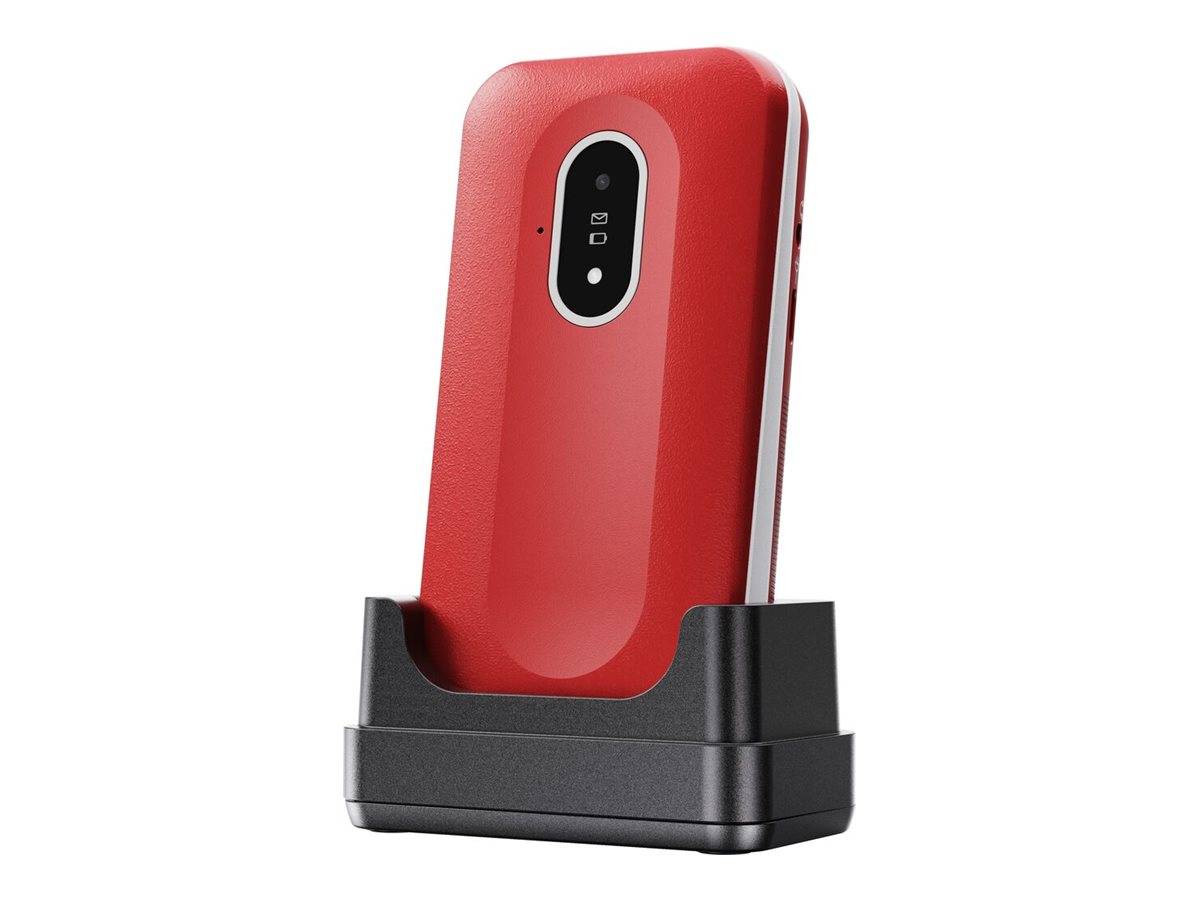 Doro Leva L20 4G, Großtastenklapphandy, rot-weiß