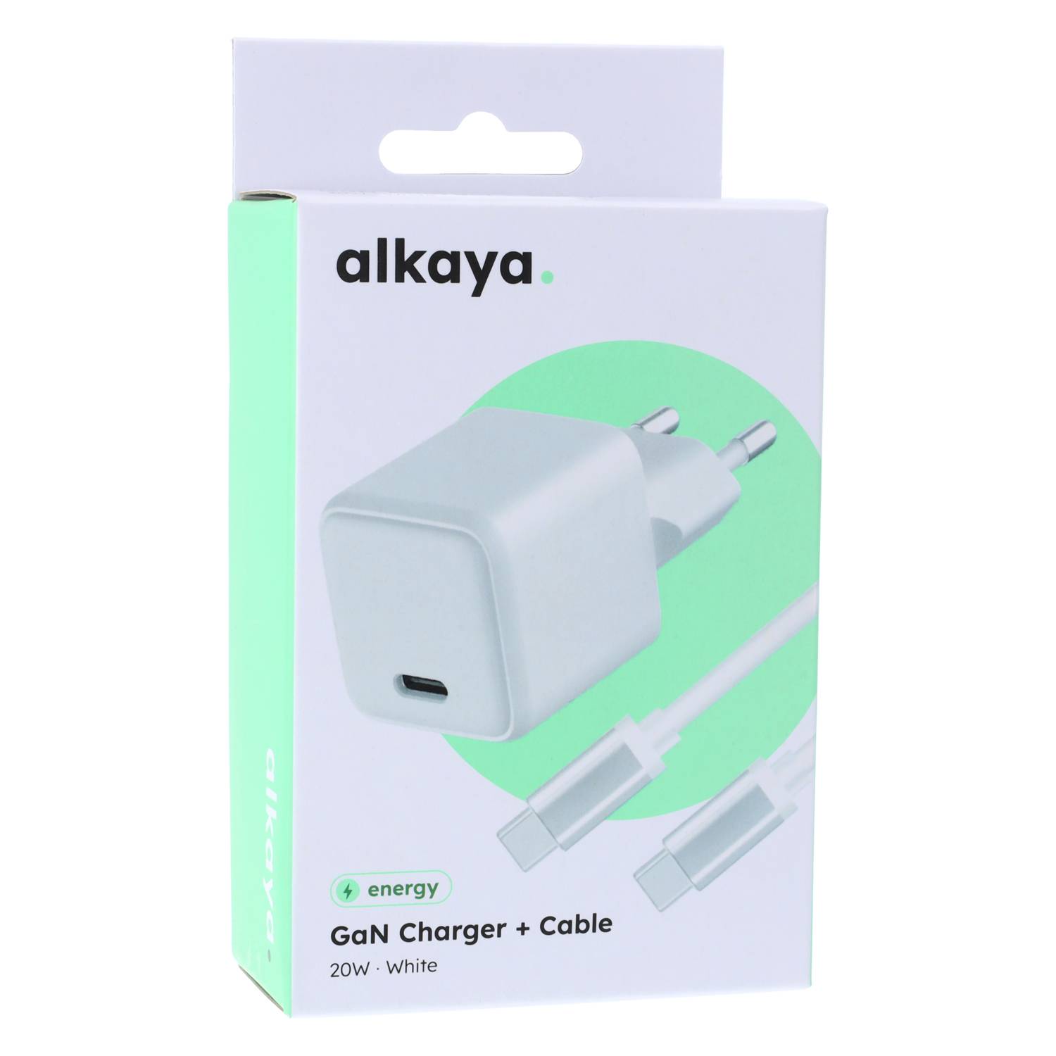 alkaya NEXUS Speed Flex Charger Set GaN Technologie 20W weiss