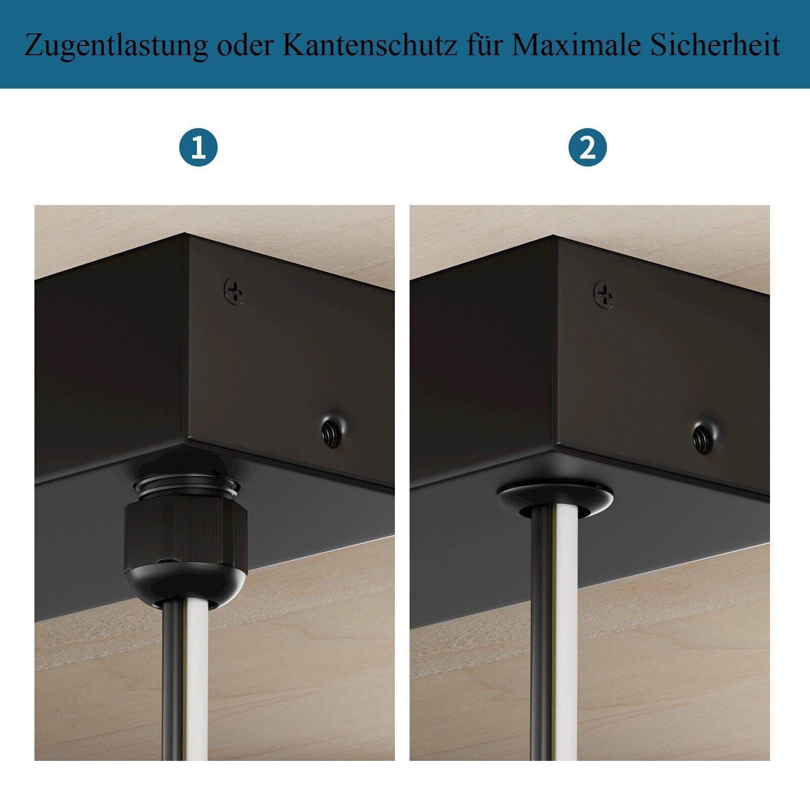 Einbausteckdose Aluminium Tischsteckdose Bodensteckdose Fußboden Steckdose 230V Modell B / 1-Fach + USB / Schwarz