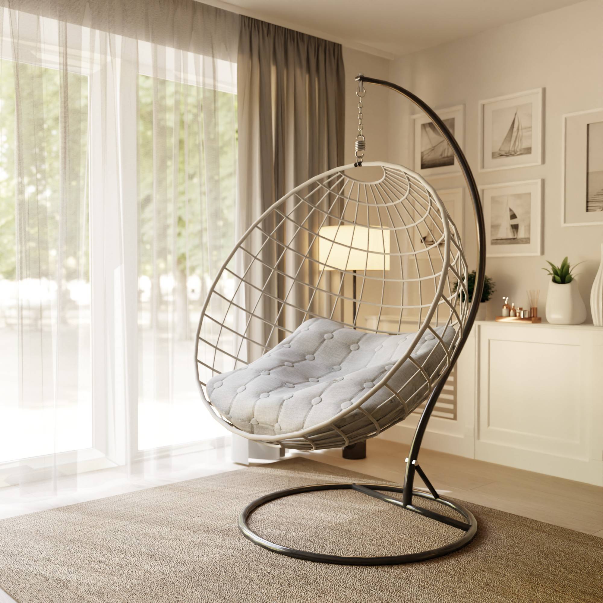 Schwingfeder Hängesessel Feder Hängestuhl Boxsack Hollywoodschaukel Hängematte 200 kg / 100x37mm