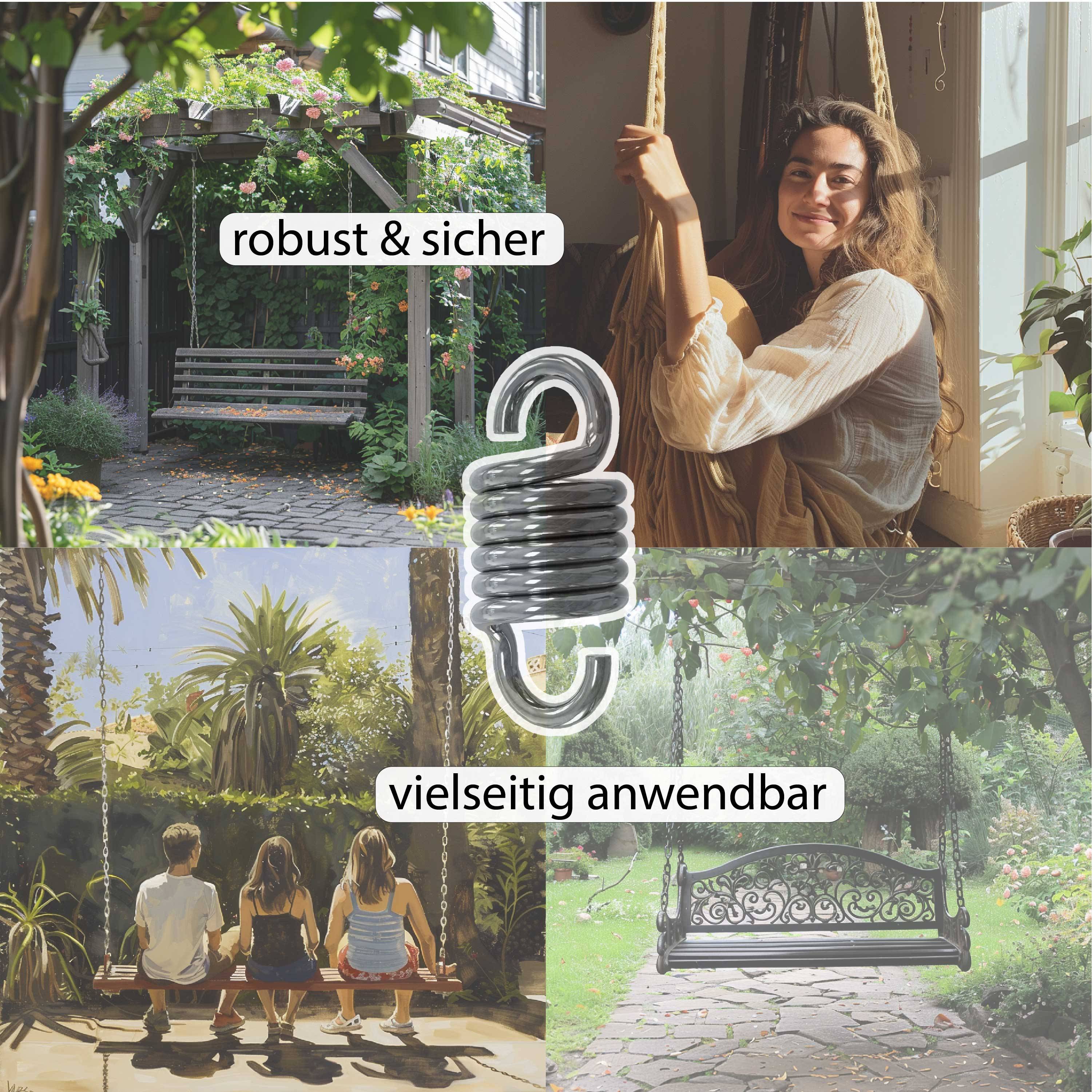 Schwingfeder Hängesessel Feder Hängestuhl Boxsack Hollywoodschaukel Hängematte 200 kg / 100x37mm