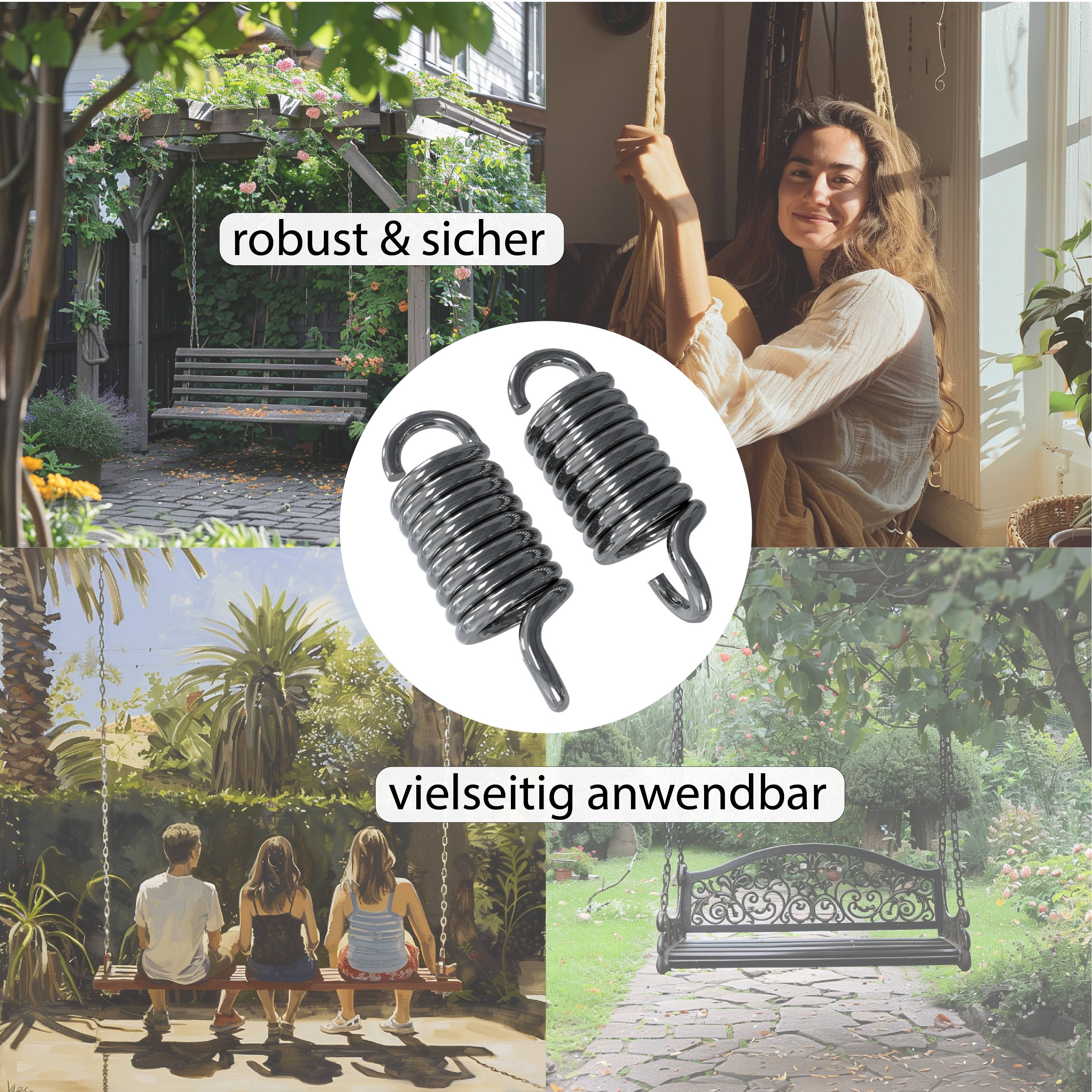 Schwingfeder Hängesessel Feder Hängestuhl Boxsack Hollywoodschaukel Hängematte 180 kg / 135x39mm