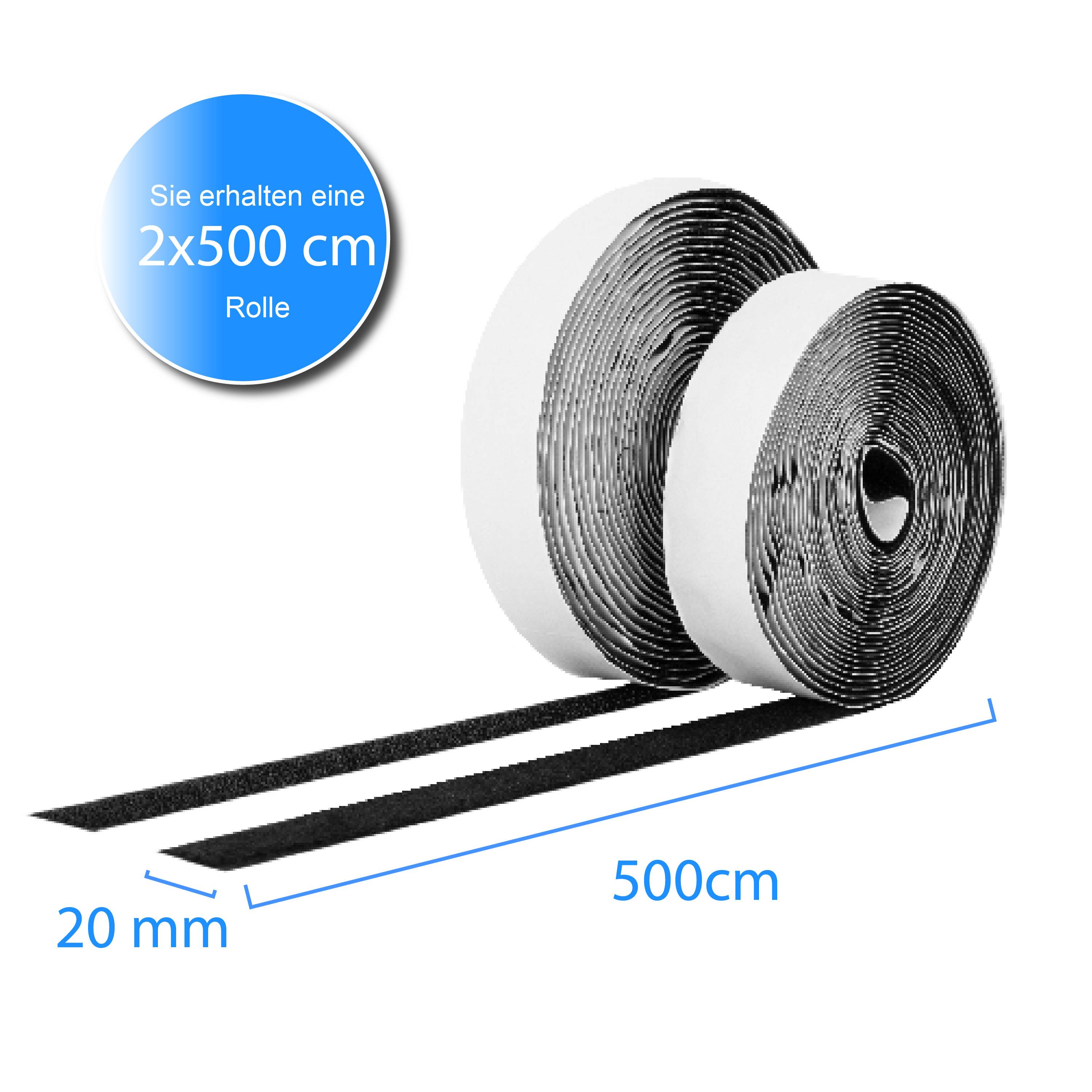 Klettverschluss Klettband selbstklebend Fliegennetz Fliegengitter Moskitonetz 1 Stück 2x500cm