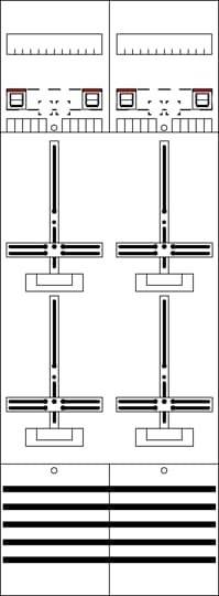 Diagramm mit vier Runway-Kreuzungen. Jede Kreuzung enthält eine zentrale Kontrollbox. Vertikale und horizontale Runways kreuzen sich.