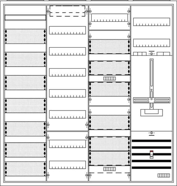 ABB Stotz-Kontakt Striebel & John Komplettschrank DA37TG AP Dreipunkt A37 2Z