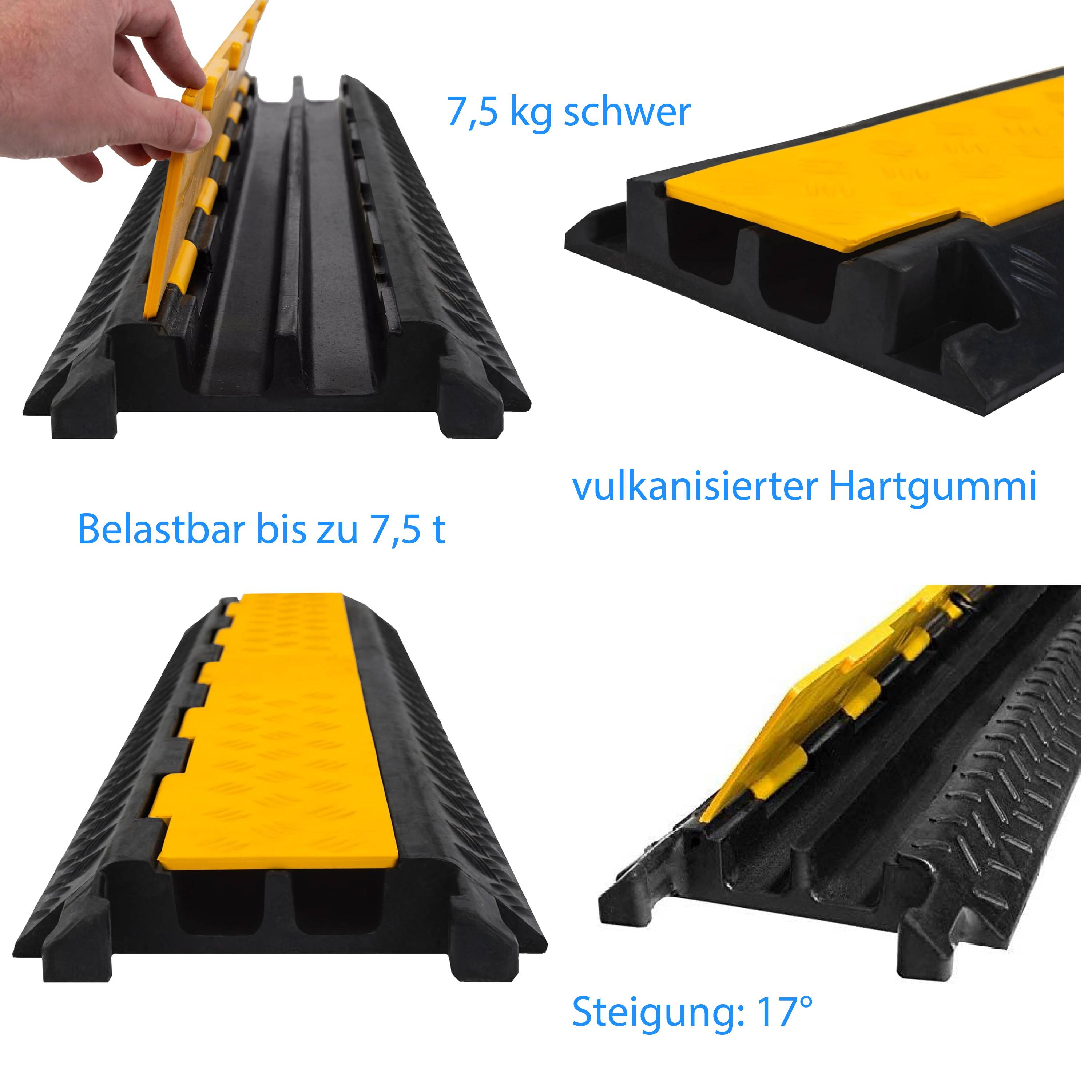 Kabelbrücke Schlauchbrücke LKW/PKW Überfahrschutz Kabelschutz Kabel Kanal Brücke