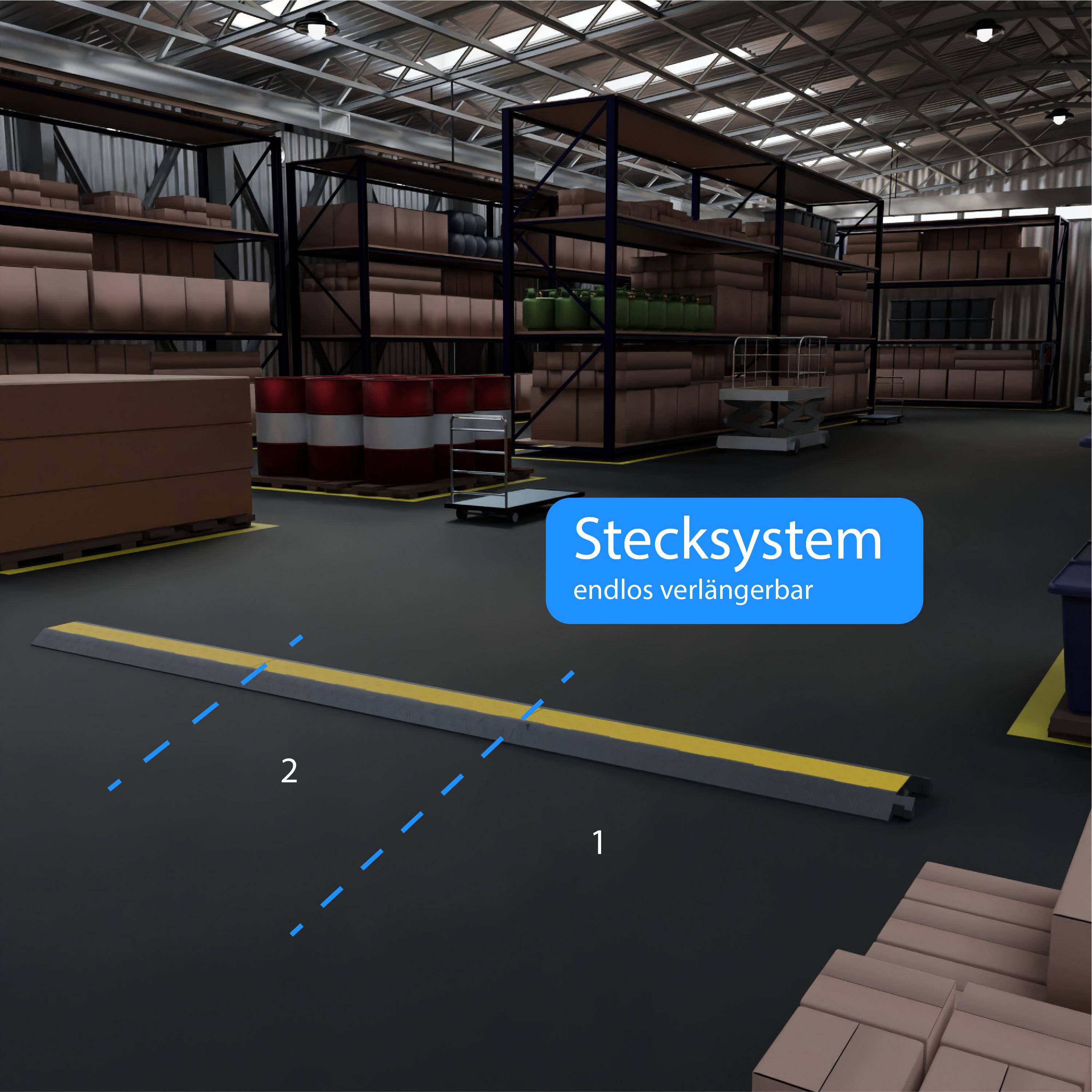 Kabelbrücke Schlauchbrücke LKW/PKW Überfahrschutz Kabelschutz Kabel Kanal Brücke