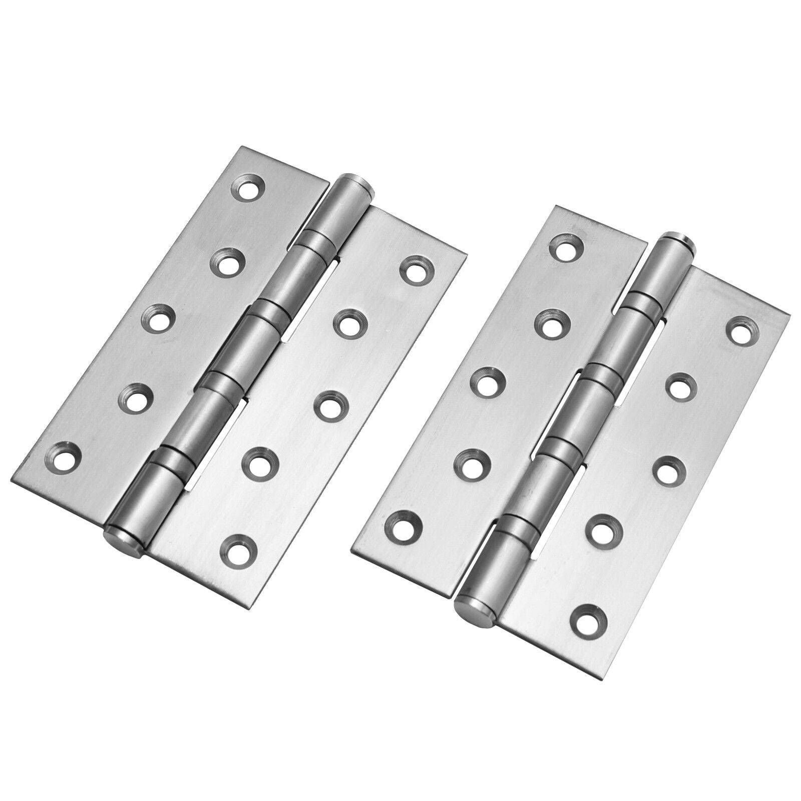 2x Edelstahl Scharniere 125mm Türband Türscharnier Scharnier Beschlag Schrauben