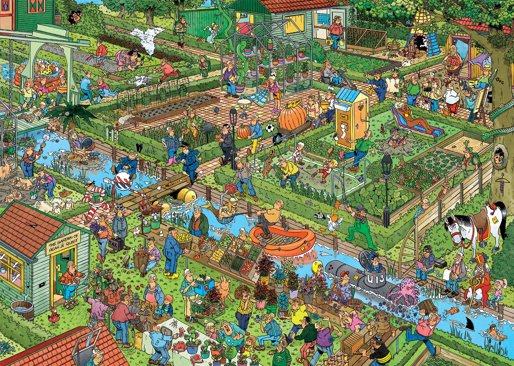 Jan van Haasteren, Gemüsegarten, 1000 Teile Puzzle