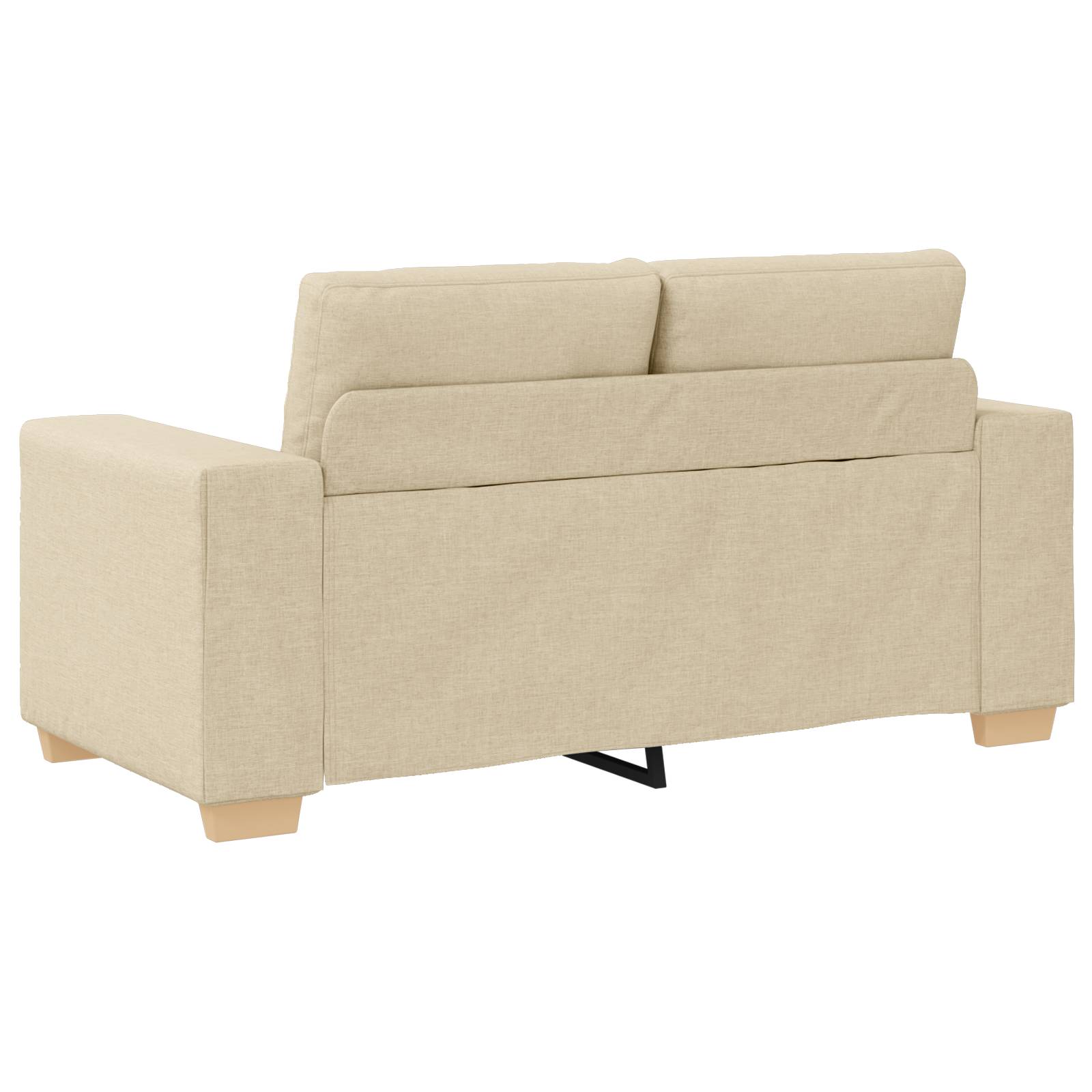 vidaXL 3-tlg. Sofagarnitur mit Kissen Creme Stoff