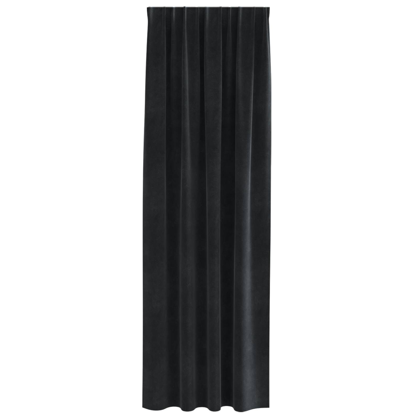 vidaXL Verdunkelungsvorhänge mit Klettband 2 Stk. Schwarz Samt