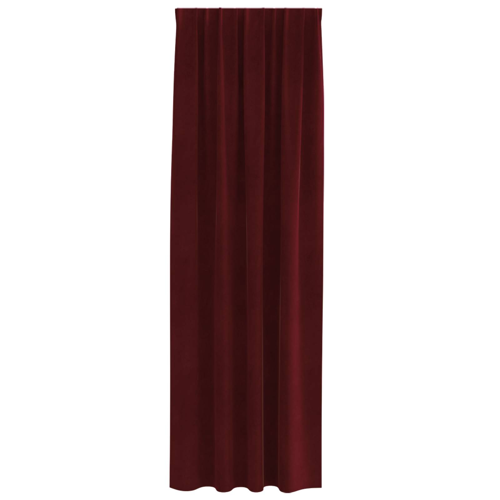 vidaXL Verdunkelungsvorhänge mit Klettband 2 Stk. Weinrot Samt