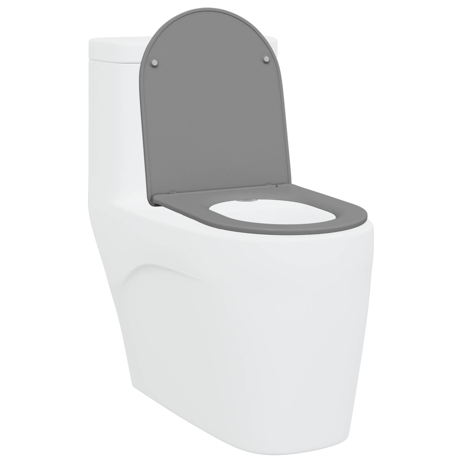 vidaXL Toilettensitz Quick Release Absenkautomatik Duroplast Grau