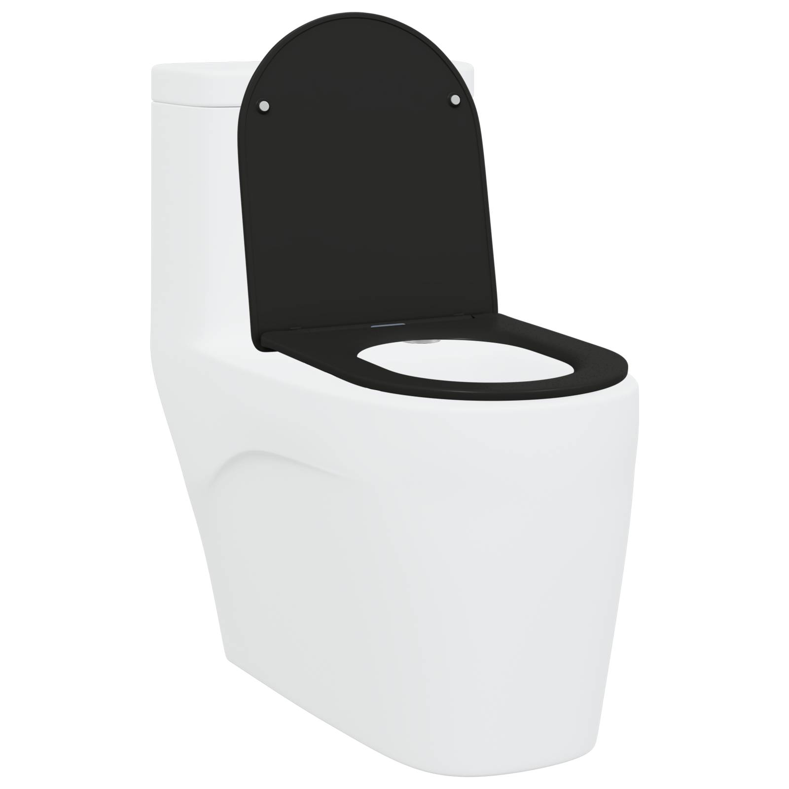 vidaXL Toilettensitz Quick Release Absenkautomatik Duroplast Schwarz