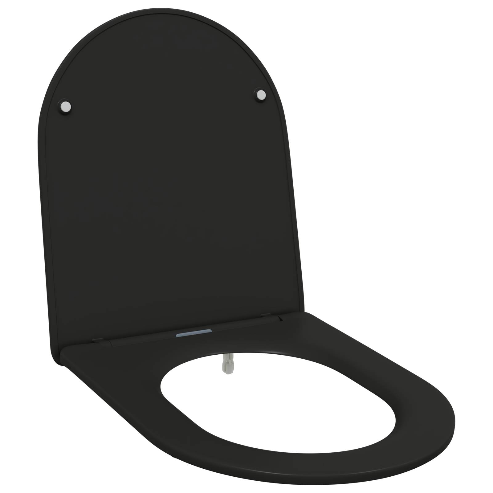 vidaXL Toilettensitz Quick Release Absenkautomatik Duroplast Schwarz
