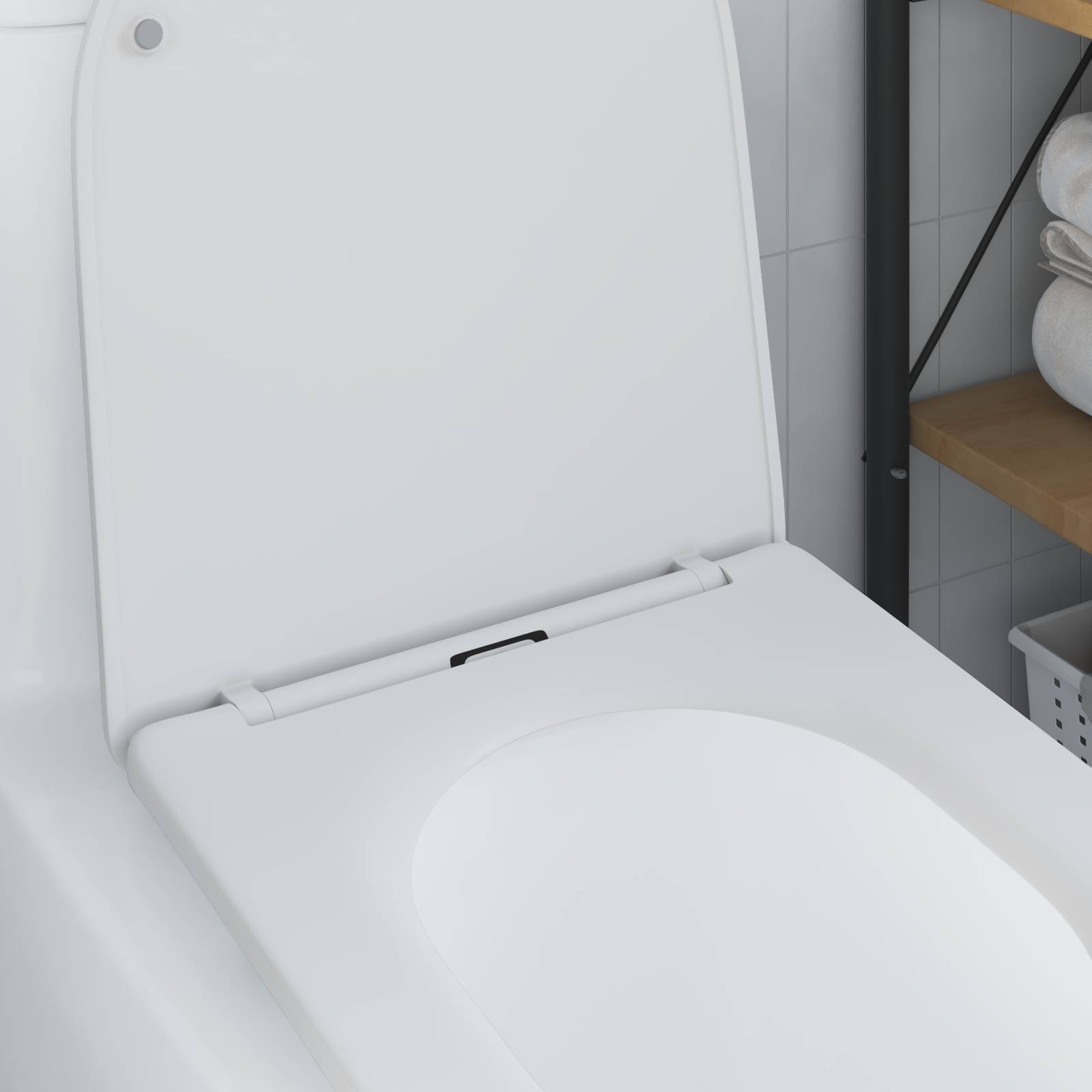 vidaXL Toilettensitz Quick Release Absenkautomatik Duroplast in Weiß
