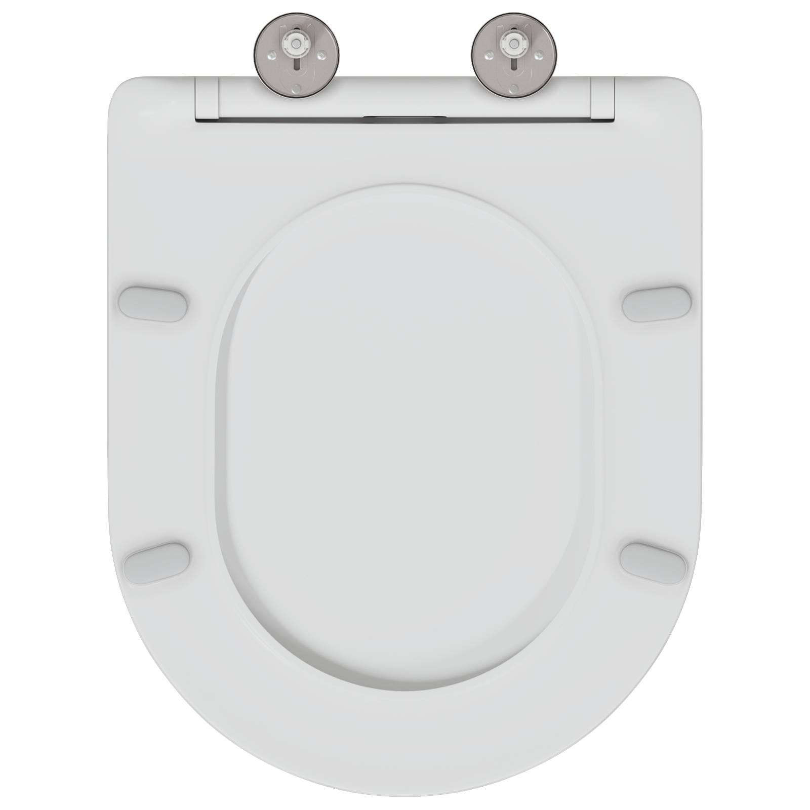 vidaXL Toilettensitz Quick Release Absenkautomatik Duroplast in Weiß