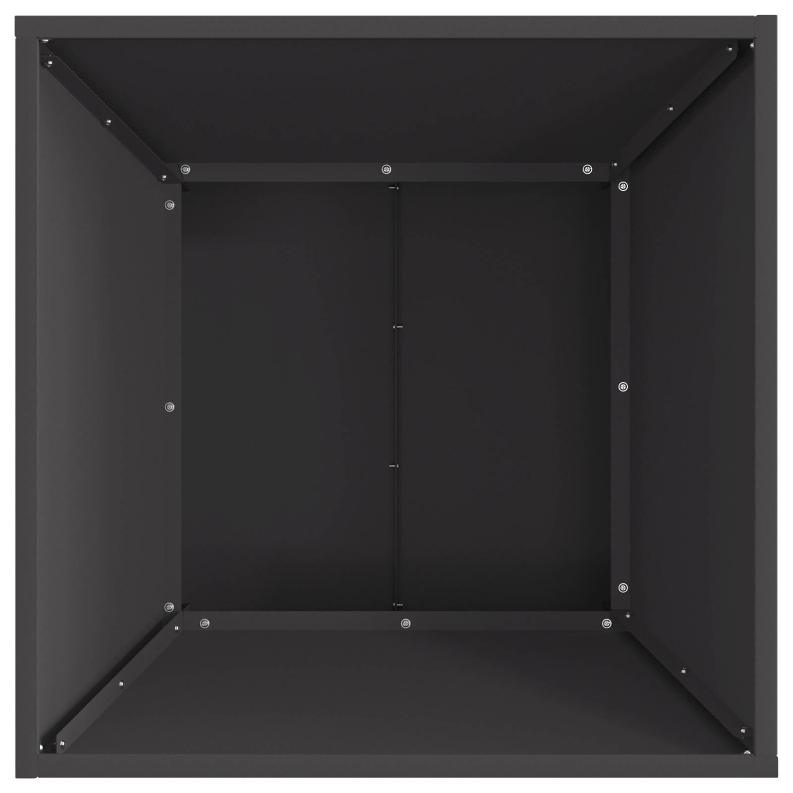 vidaXL Feuerstelle Quadratisch Schwarz 60x60x35 cm Stahl