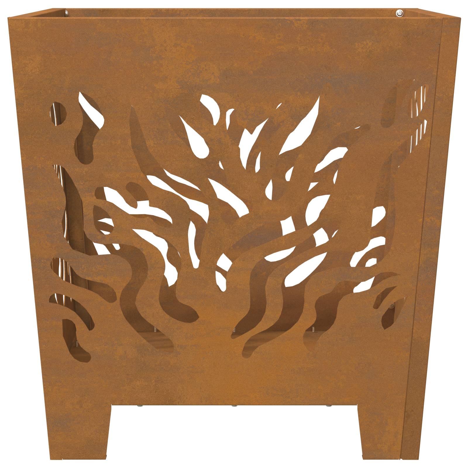 vidaXL Feuerstelle Quadratisch 40x40x40 cm Cortenstahl