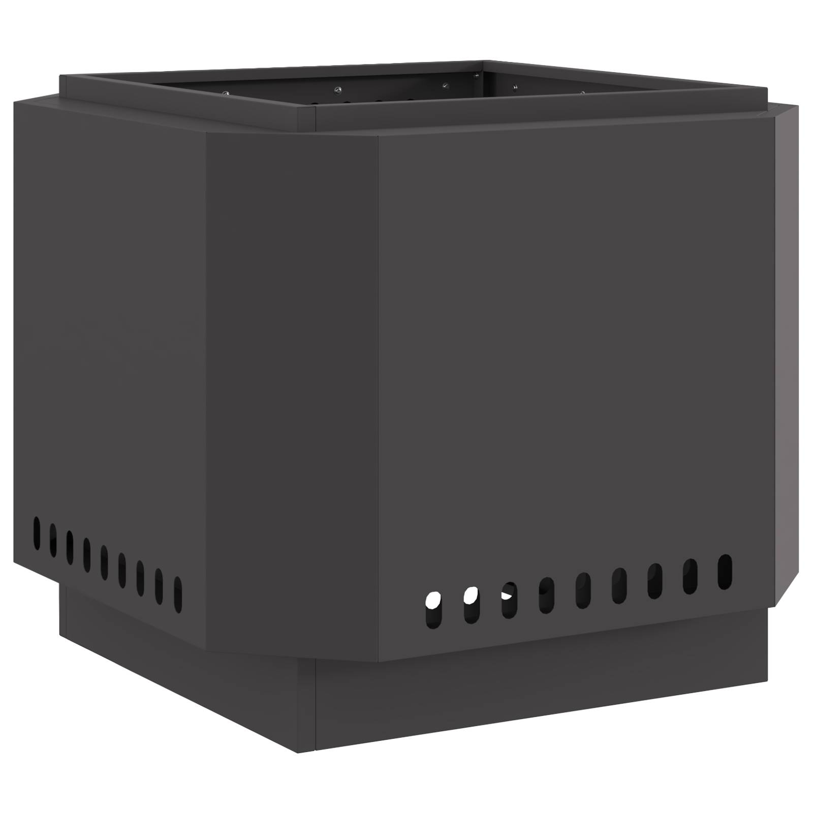 vidaXL Feuerstelle Rauchfrei Schwarz 58x58x51 cm Stahl