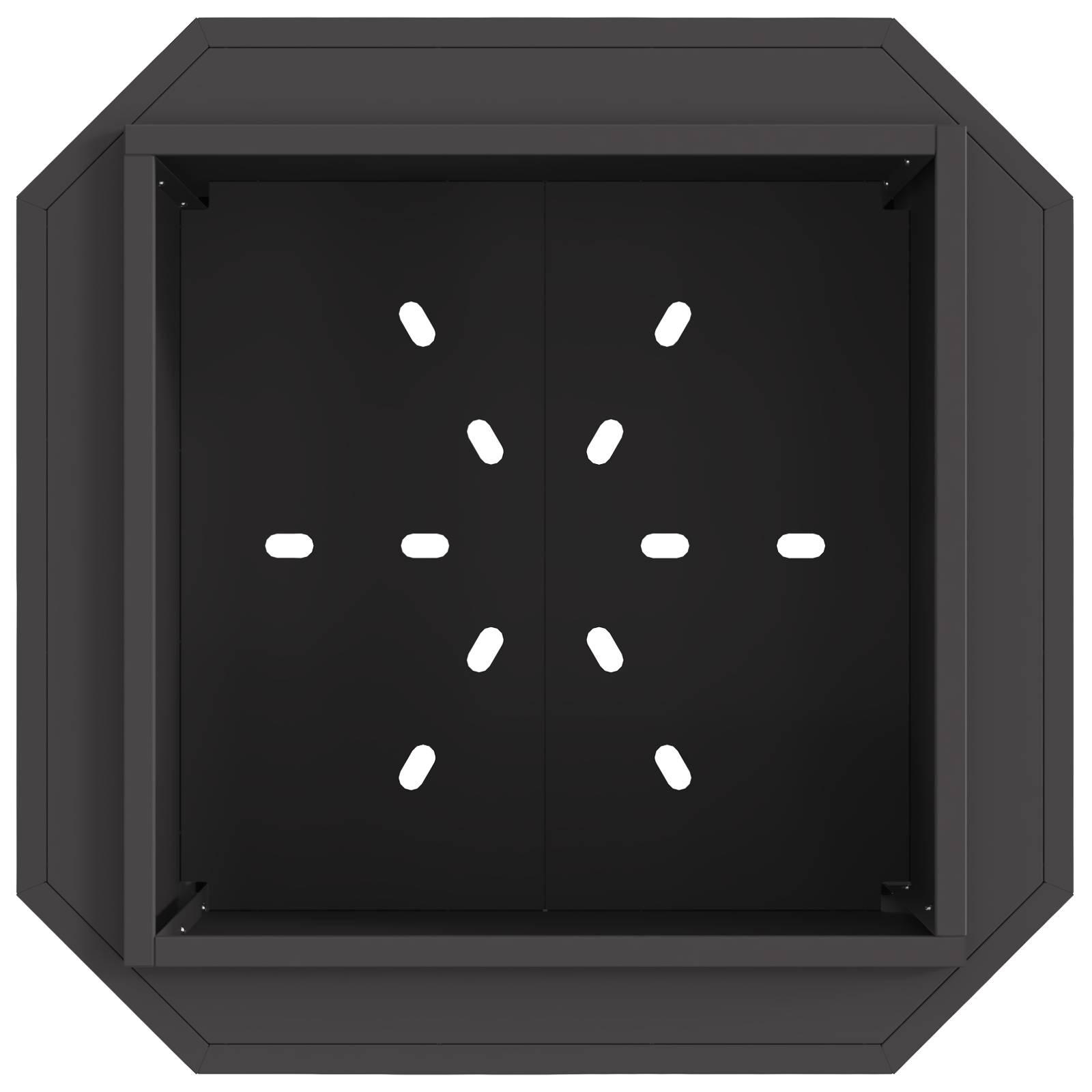 vidaXL Feuerstelle Rauchfrei Schwarz 58x58x51 cm Stahl