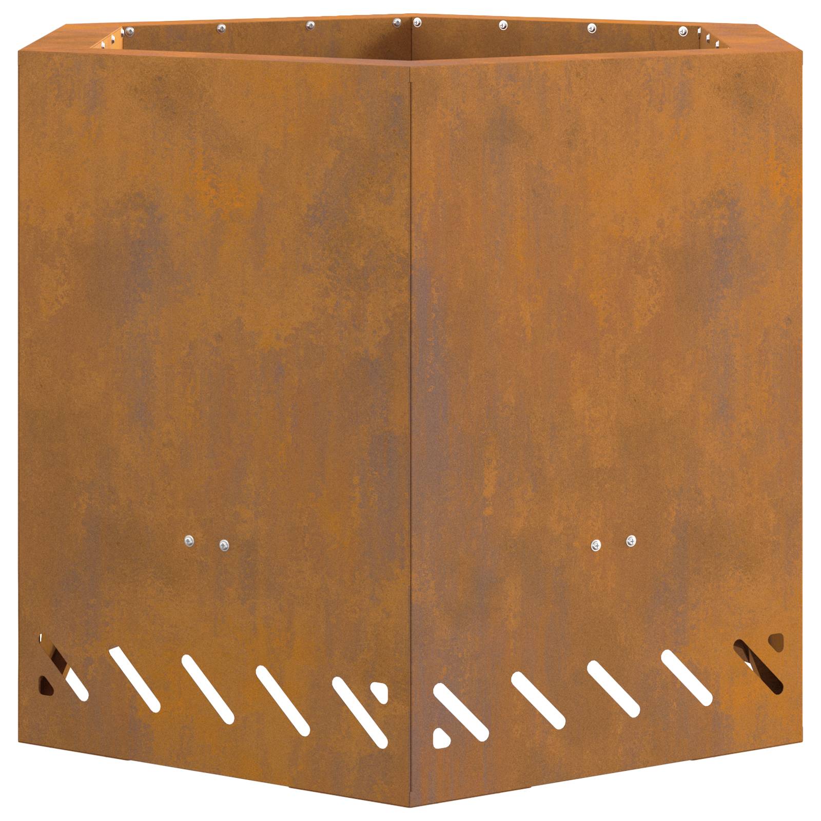 vidaXL Feuerstelle Rauchfrei Sechseckig 58x58x51 cm Cortenstahl