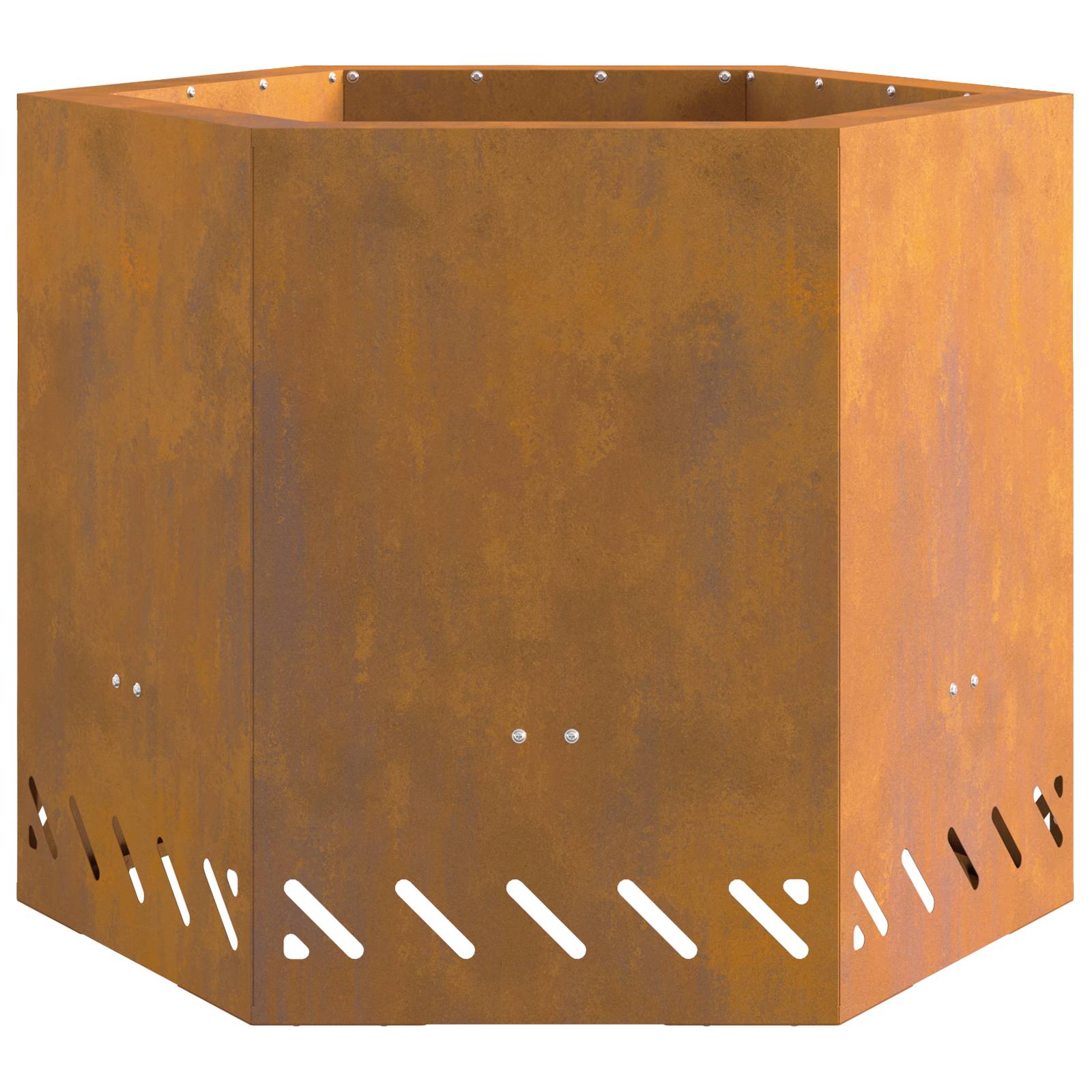vidaXL Feuerstelle Rauchfrei Sechseckig 58x58x51 cm Cortenstahl